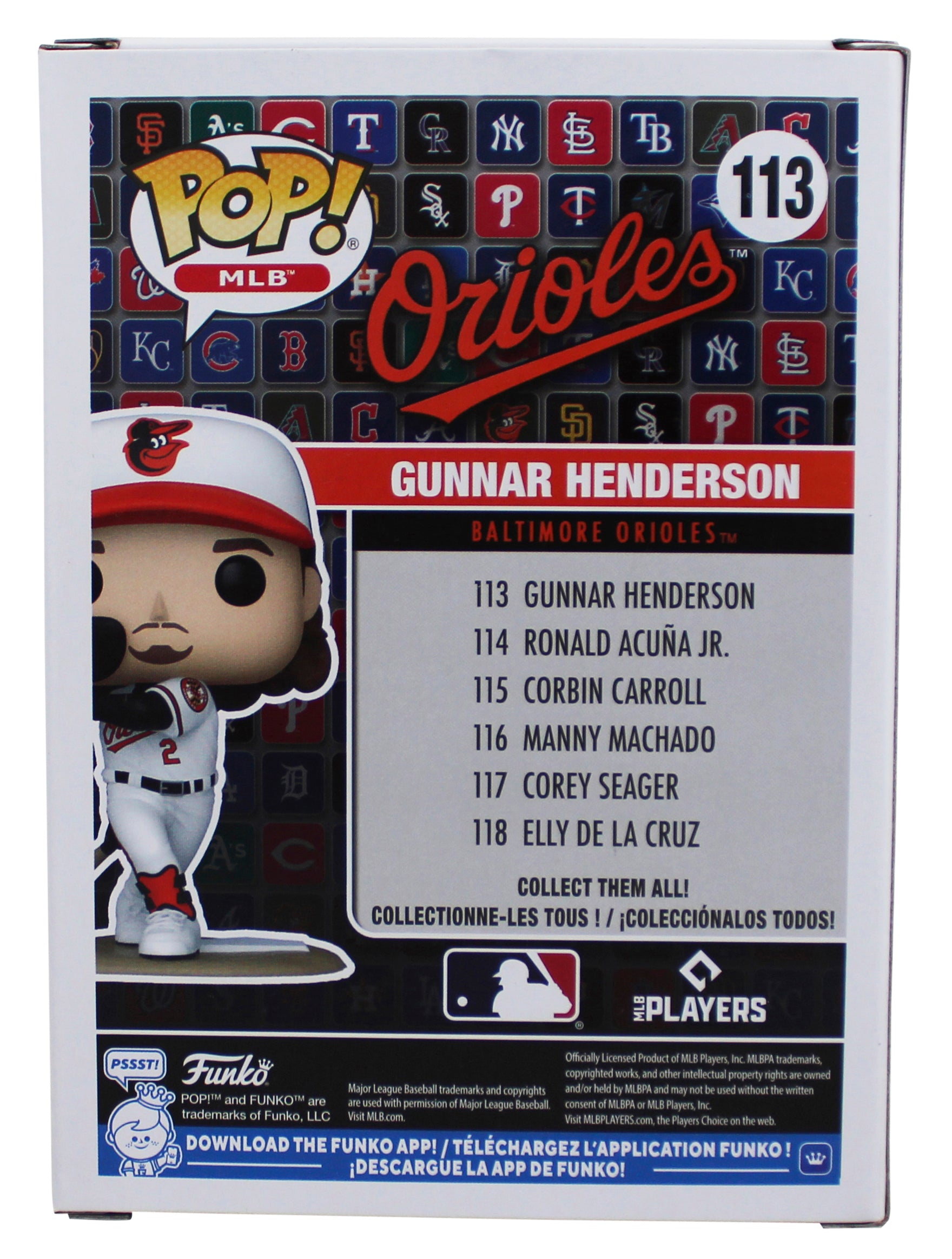 Orioles Gunnar Henderson Signed #113 Funko Pop Vinyl Figure BAS Witnessed