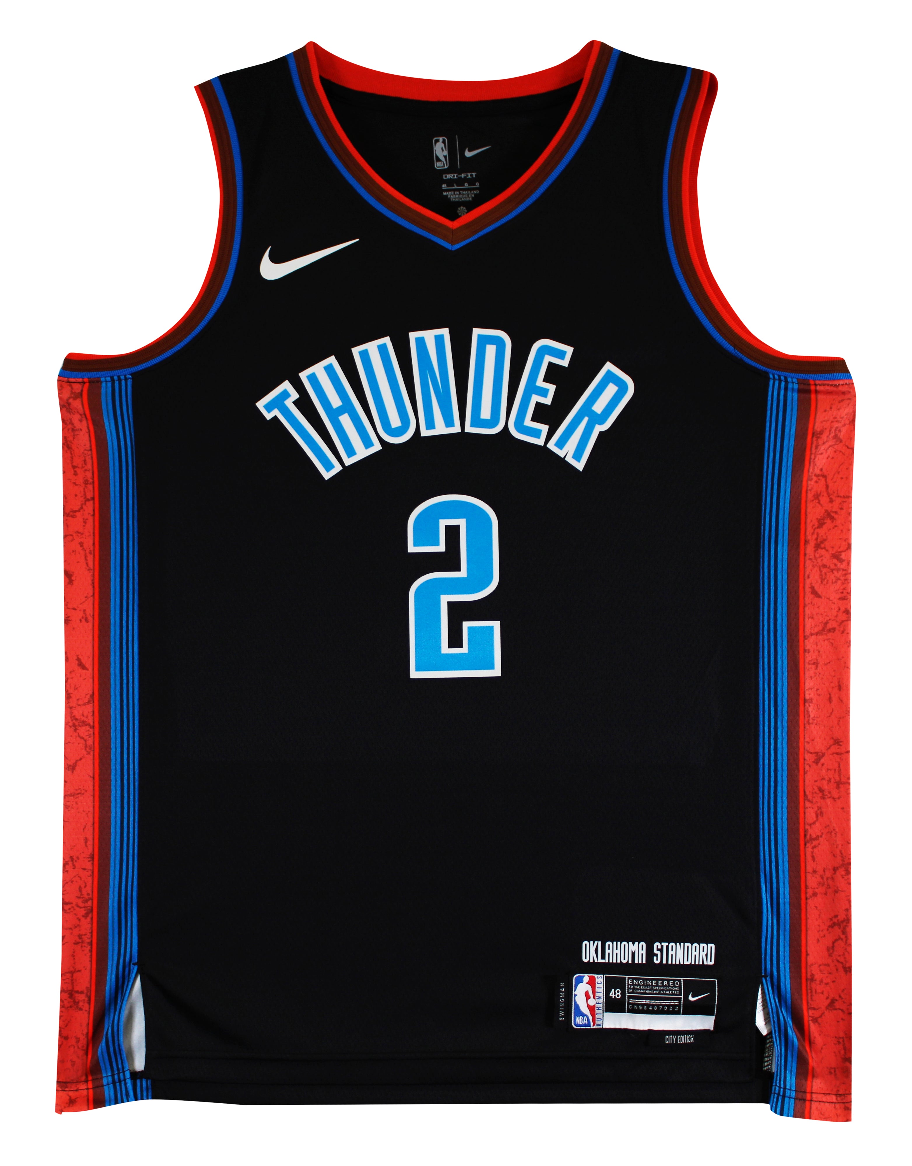 Thunder Shai Gilgeous-Alexander Signed Black Nike City Ed. Jersey JSA #CD42288