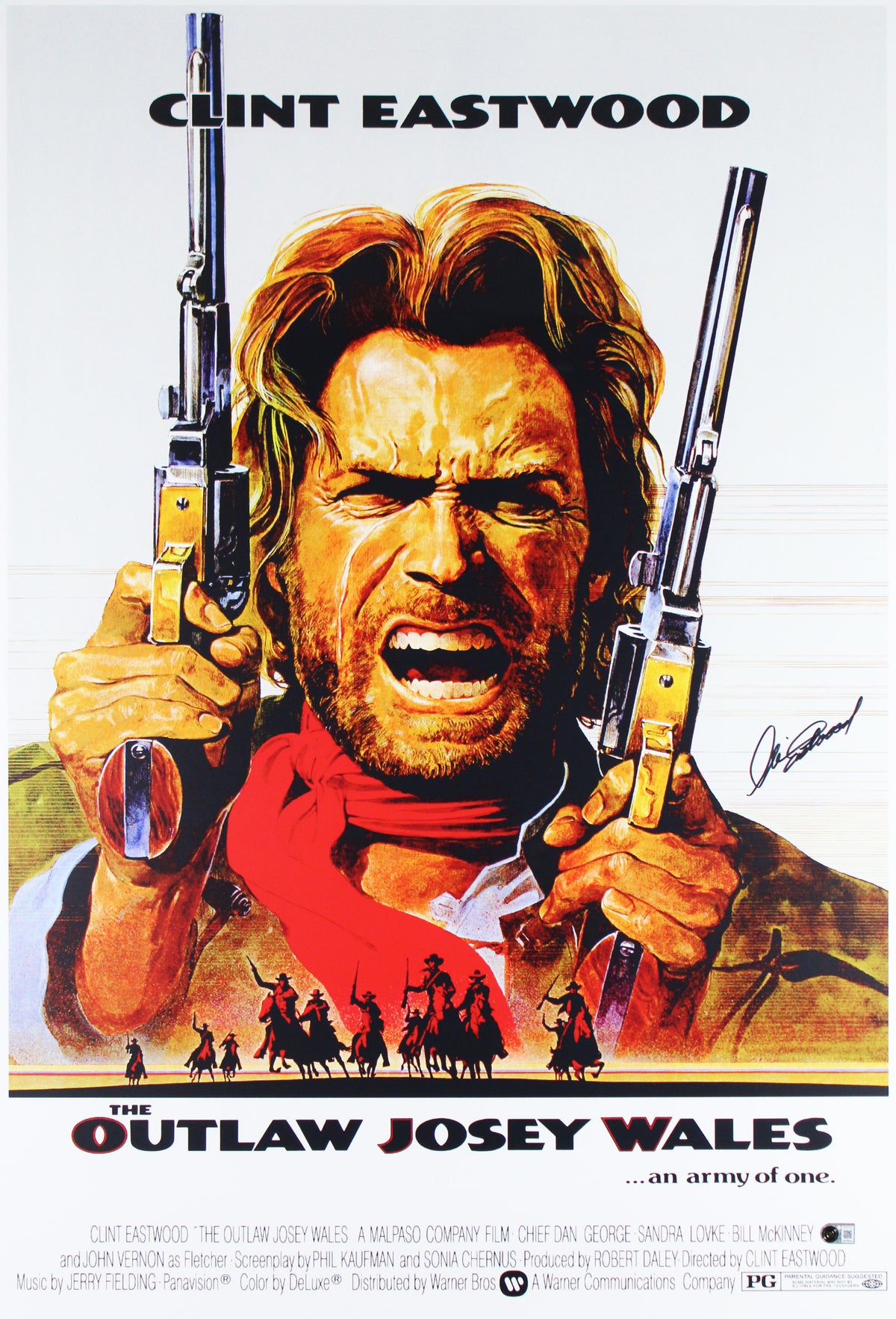Clint Eastwood The Outlaw Josey Wales Signed & Framed 27x40 Movie Poster BAS LOA