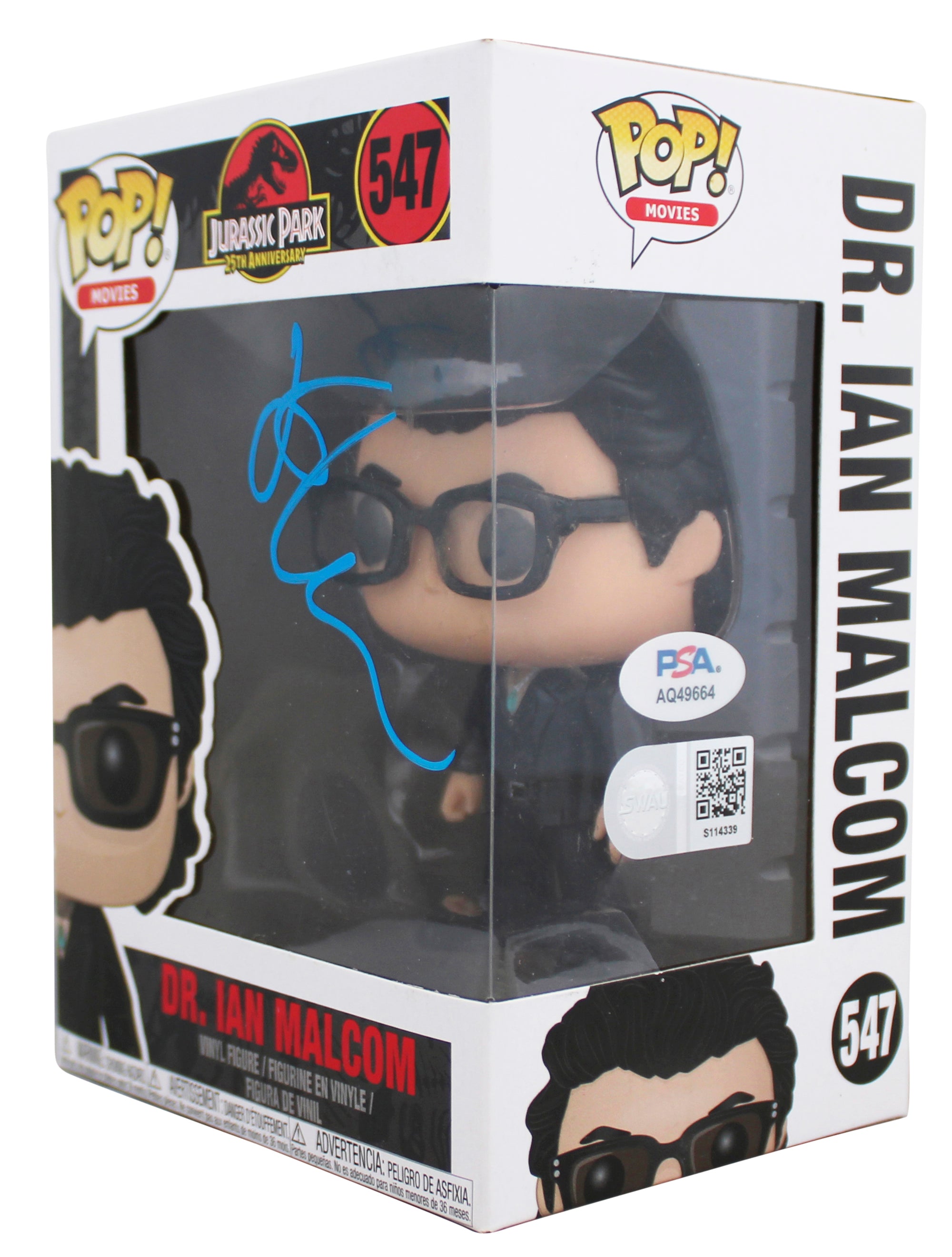 Jeff Goldblum Jurassic World Signed #547 Funko Pop Vinyl Figure PSA/DNA #AQ49664