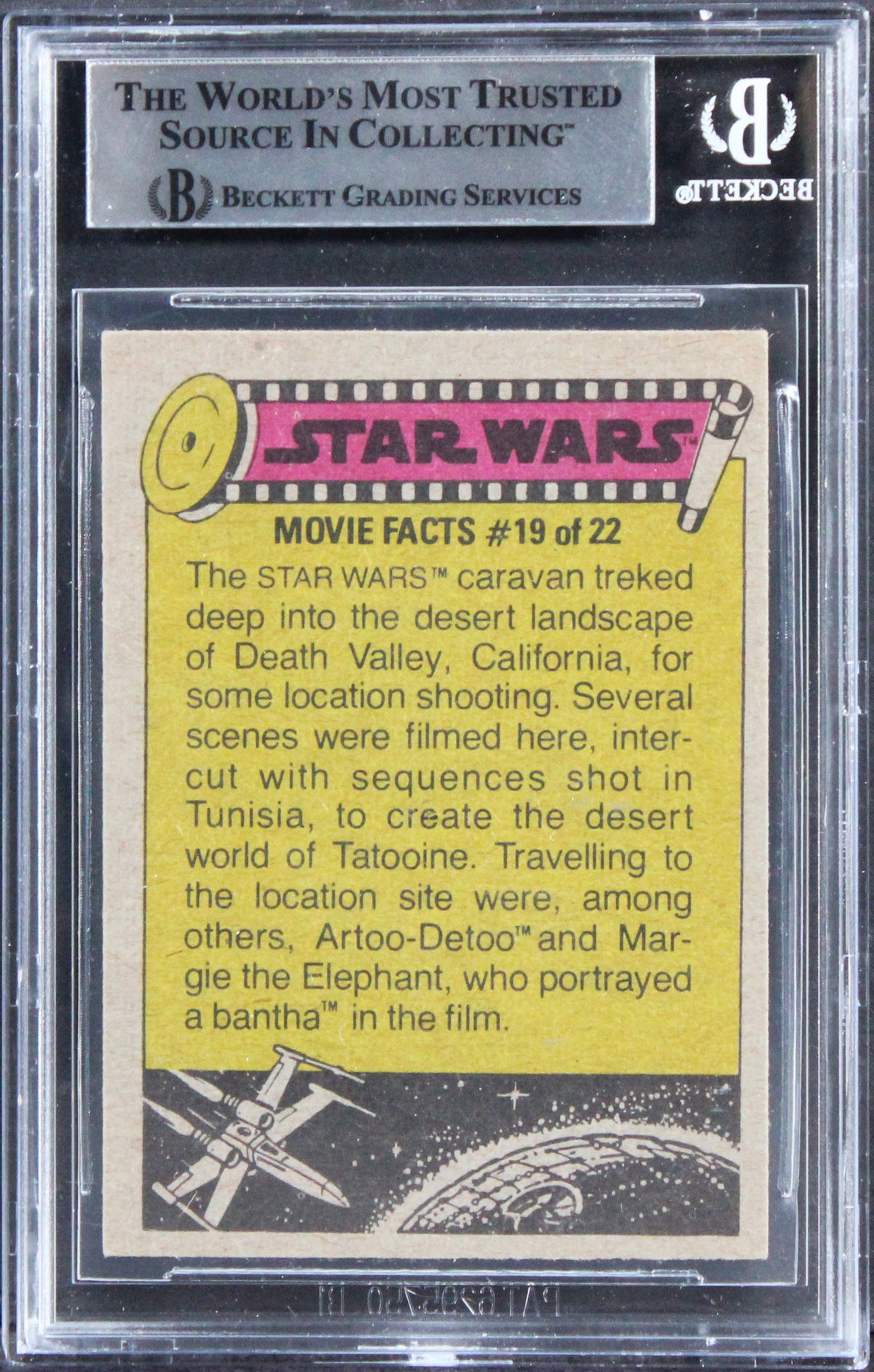 Star Wars (9) Freeborn, Baker, Beswick +6 Signed 1977 SW #283 Card BAS Slabbed