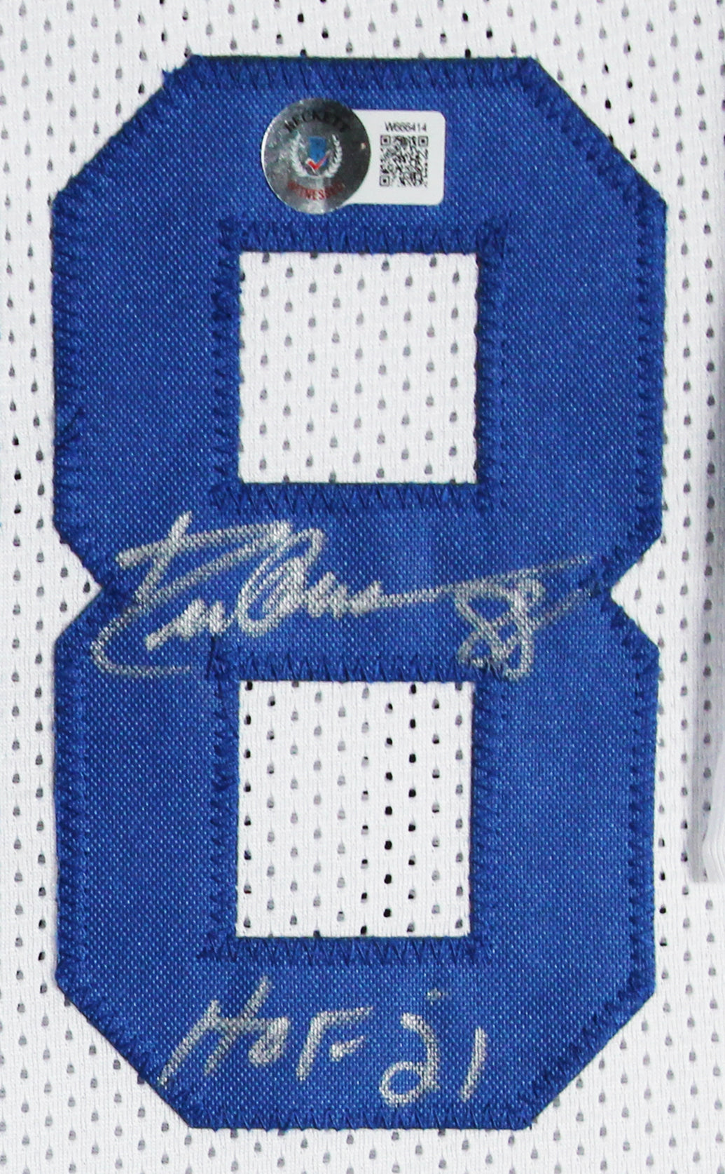 (3) Staubach, Dorsett & Pearson Signed White Pro Style Framed Jersey BAS Witness
