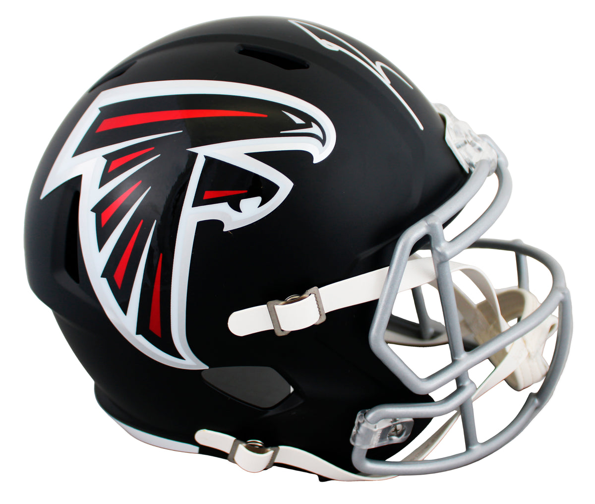 Falcons Roddy White Signed Full Size Speed Rep Helmet W/ Case JSA Witnessed