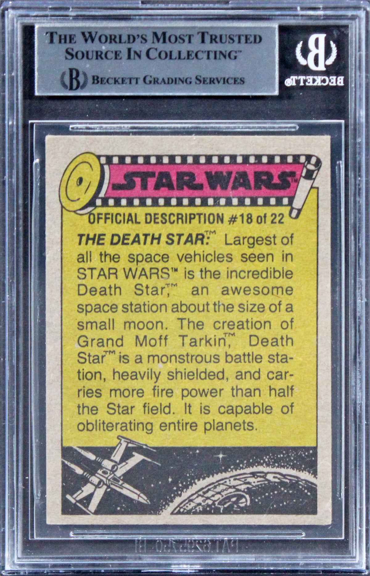 Peter Roy Star Wars Authentic Signed 1977 Topps Star Wars #156 Card BAS Slabbed