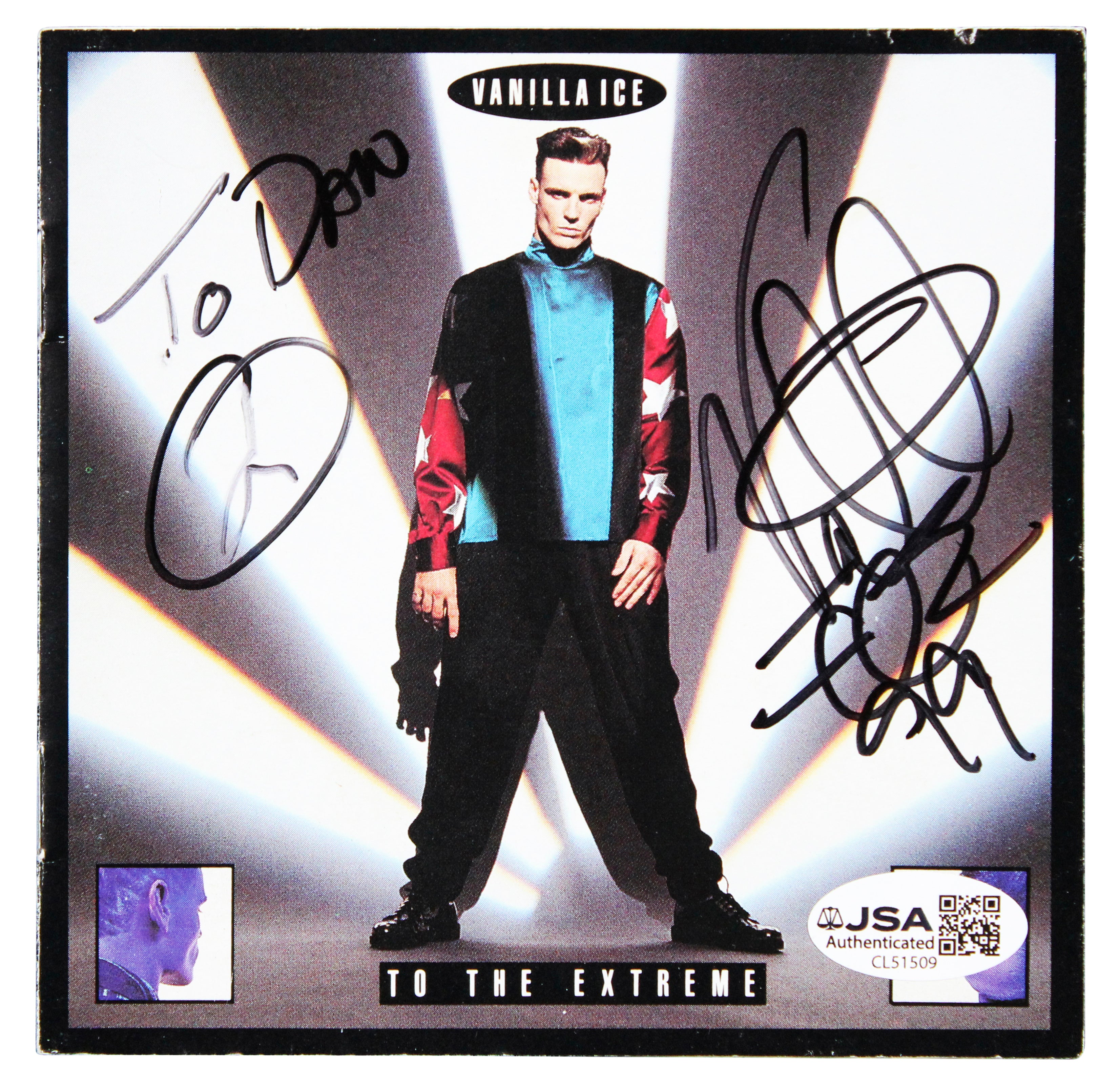 Vanilla Ice "To Don, Peace" Signed To The Extreme CD Booklet JSA #CL51509