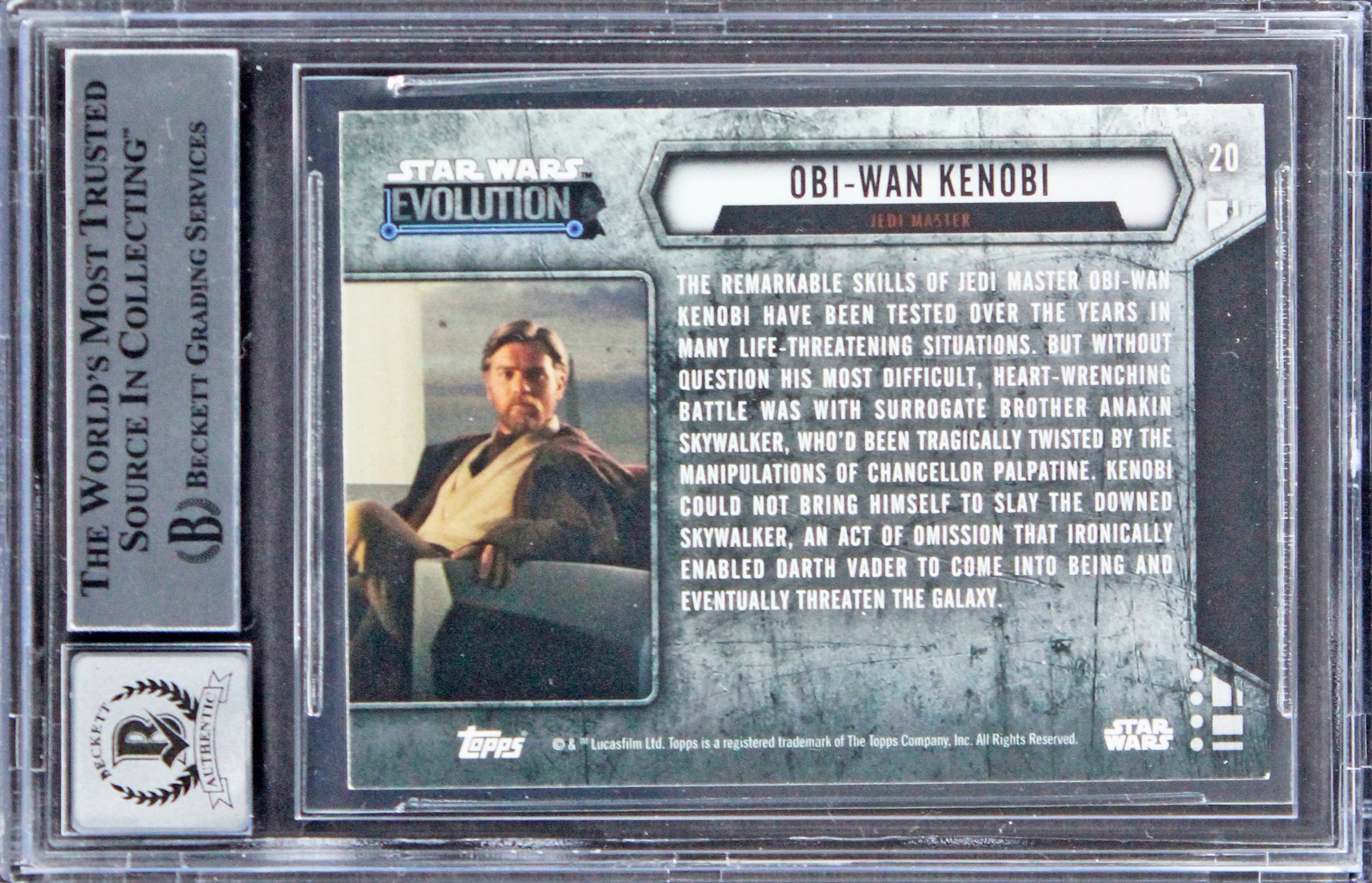 Ewan McGregor Signed 2016 Star Wars Evolution #20 Card Auto 10! BAS Slabbed