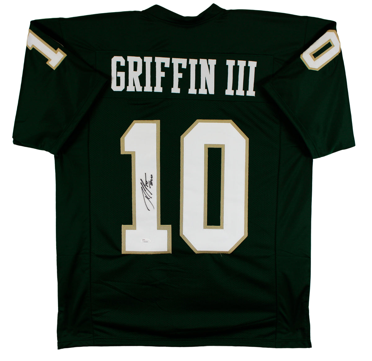 Baylor Robert Griffin III Authentic Signed Green Pro Style Jersey JSA Witness