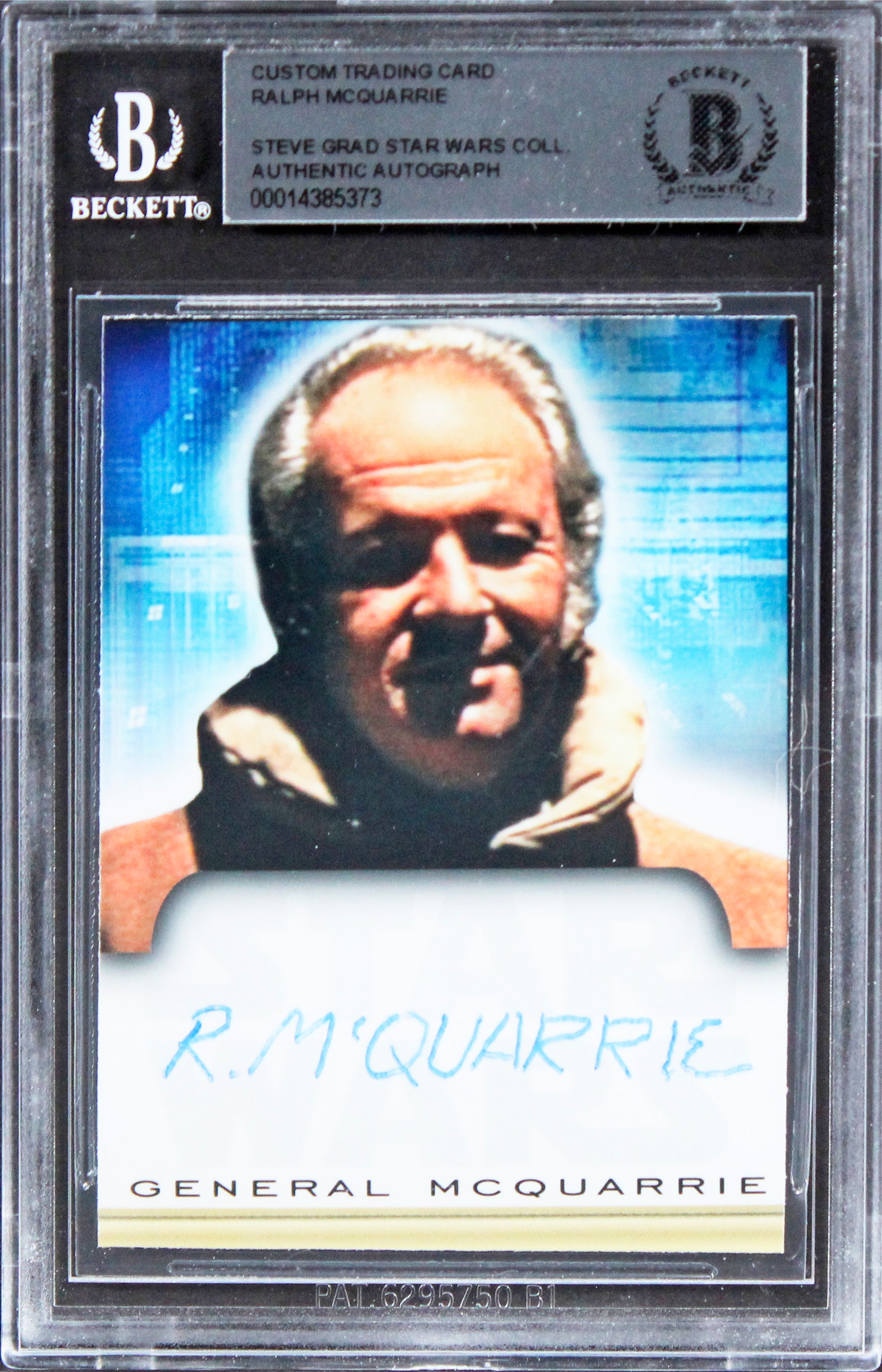 Ralph McQuarrie Star Wars Authentic Signed Custom Trading Card BAS Slabbed 3