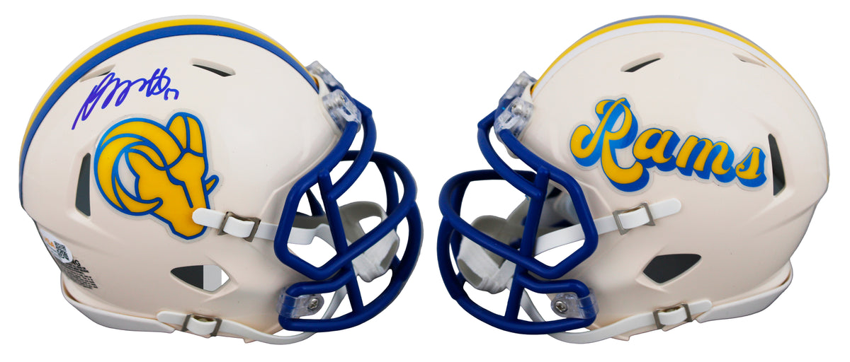 Rams Davante Adams Authentic Signed Retro Speed Mini Helmet W/ Case JSA Witness