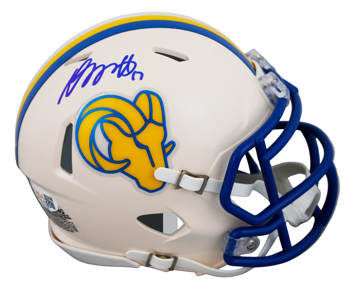 Rams Davante Adams Authentic Signed Retro Speed Mini Helmet JSA Witness