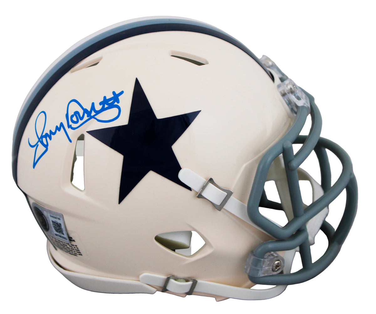 Cowboys Tony Dorsett Authentic Signed Retro Speed Mini Helmet BAS Witnessed