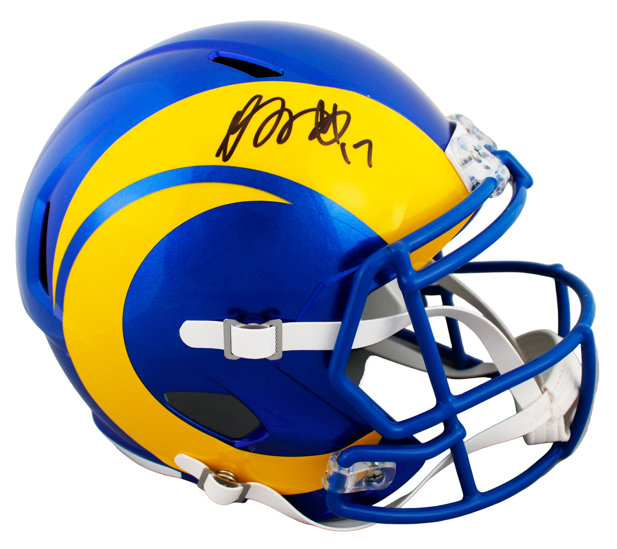 Rams Davante Adams Authentic Signed Full Size Speed Rep Helmet JSA Witness