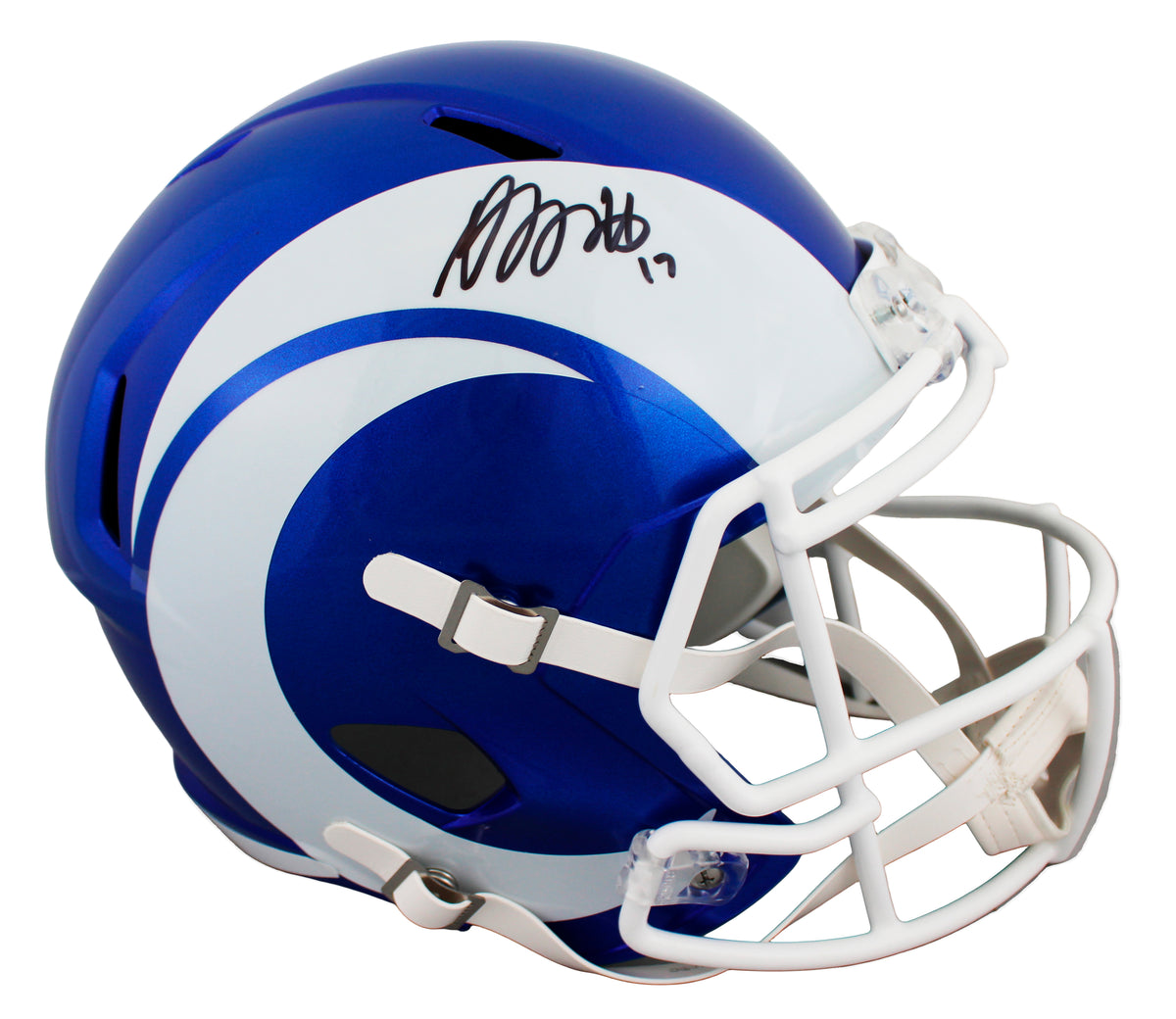 Rams Davante Adams Signed 2026 On-Field Alt Full Size Speed Rep Helmet JSA Wit