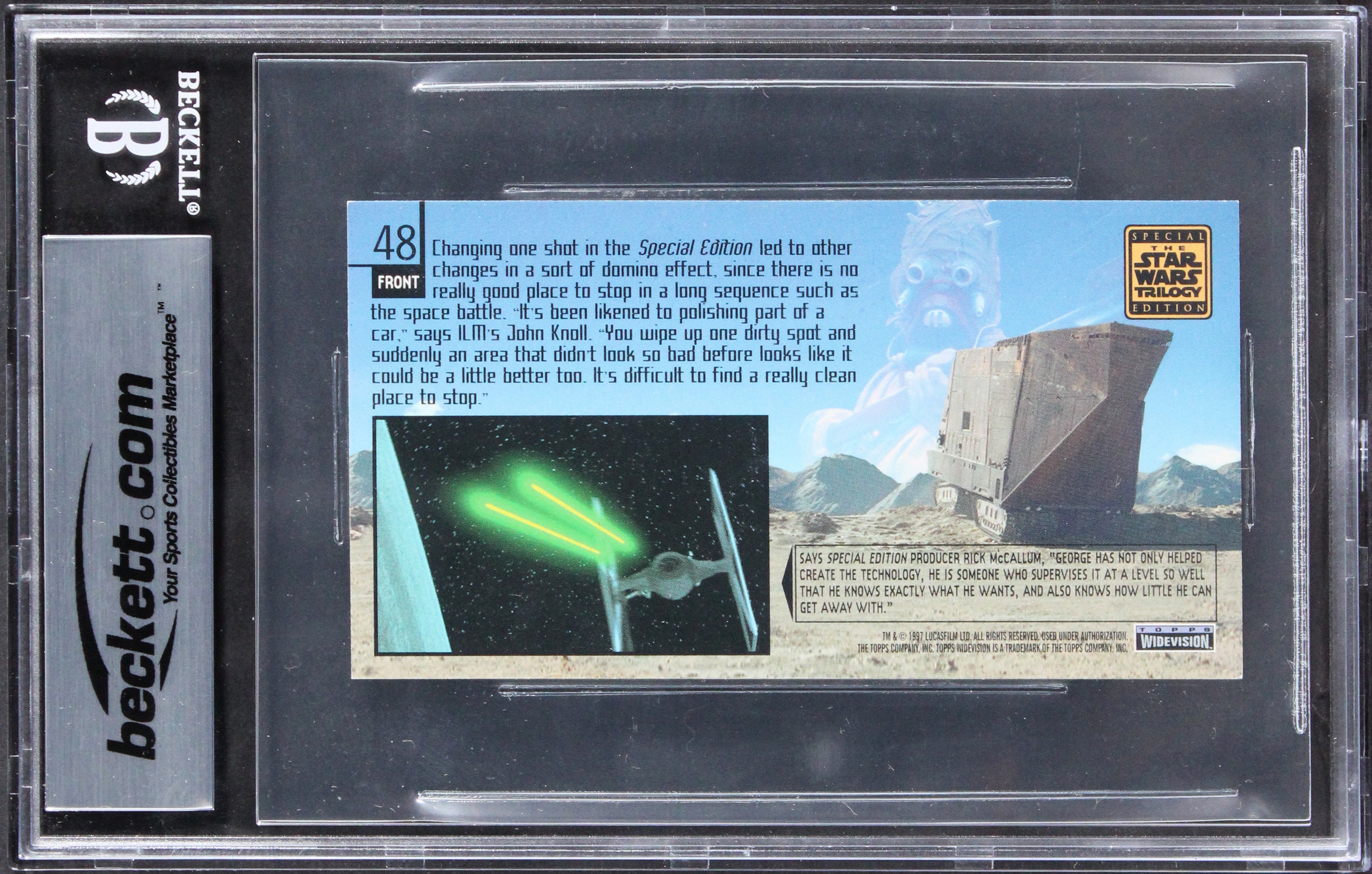 Star Wars (3) Werner, Seay & Green Signed 1997 SW TSE #48 Card Auto 10! BAS Slab