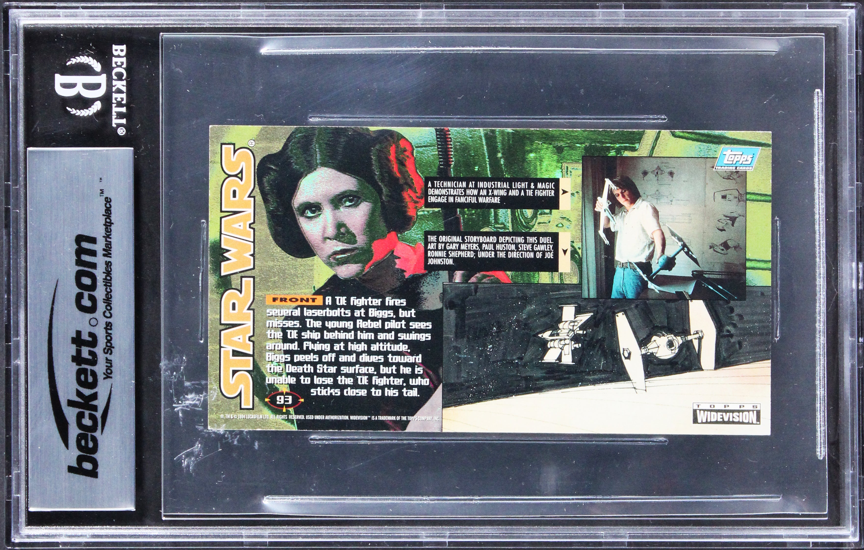 Star Wars (3) Werner, Seay & Green Signed 1995 SW WV #93 Card Auto 10! BAS Slab