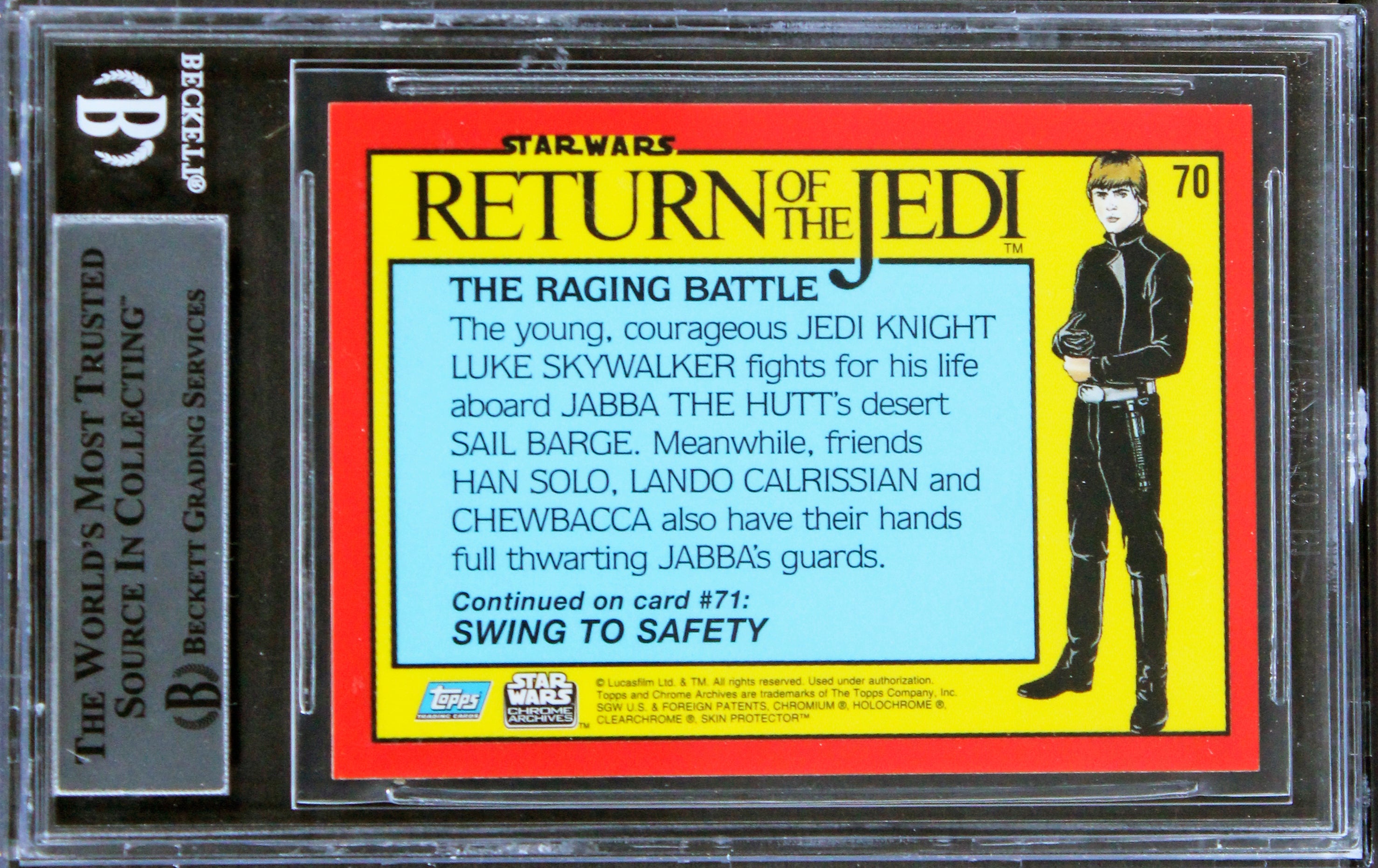 Bill Kreysler & Alan Tompkins Signed 1999 Star Wars Chrome #70 Card BAS Slabbed