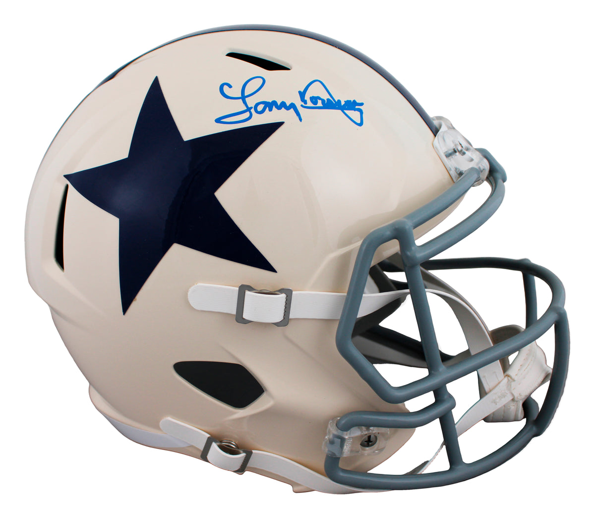 Cowboys Tony Dorsett Signed Retro Full Size Speed Rep Helmet BAS Witnessed 2