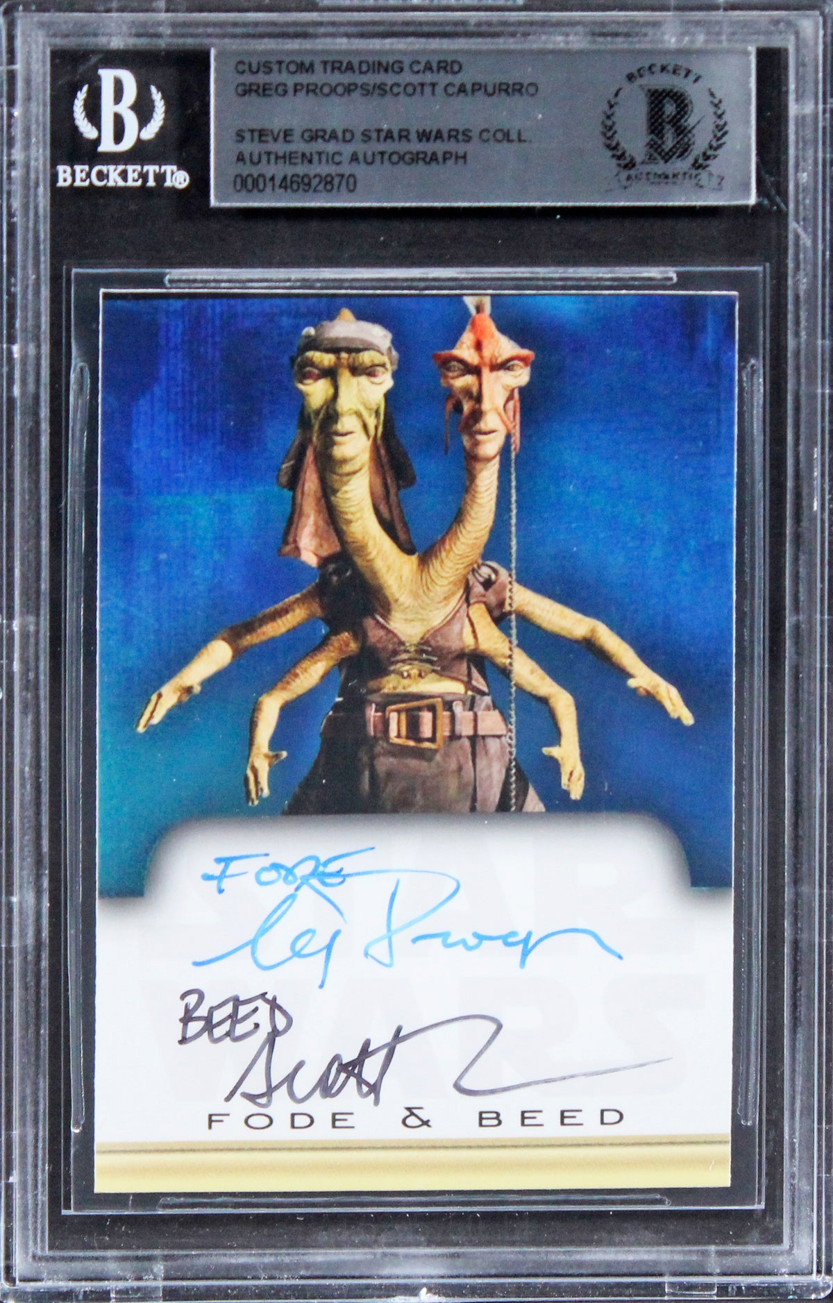 Greg Proops & Scott Capurro Star Wars Signed Custom Trading Card BAS Slabbed 4