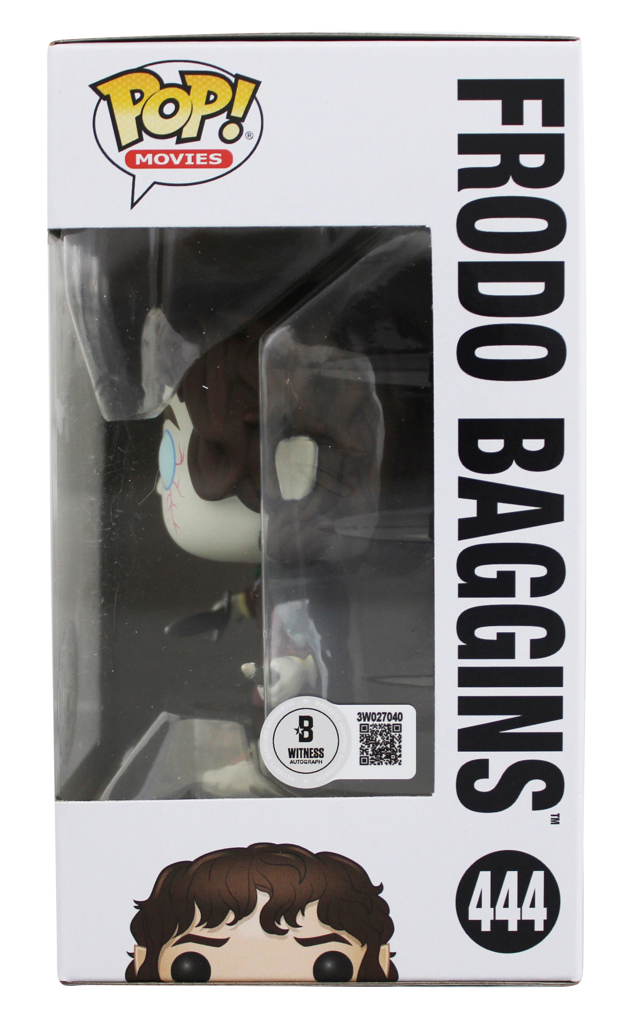 Elijah Wood LOTR "2x Insc" Signed #444 Alternate Funko Pop Figure BAS Witness 1