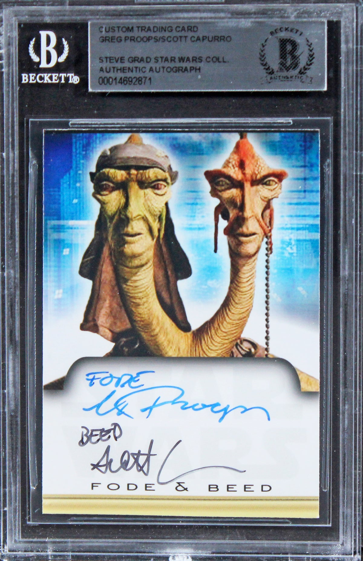 Greg Proops & Scott Capurro Star Wars Signed Custom Trading Card BAS Slabbed 3