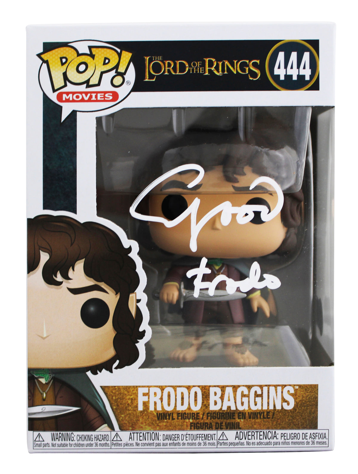 Elijah Wood LOTR "Frodo" Signed Frodo #444 Funko Pop Vinyl Figure BAS #3W978996
