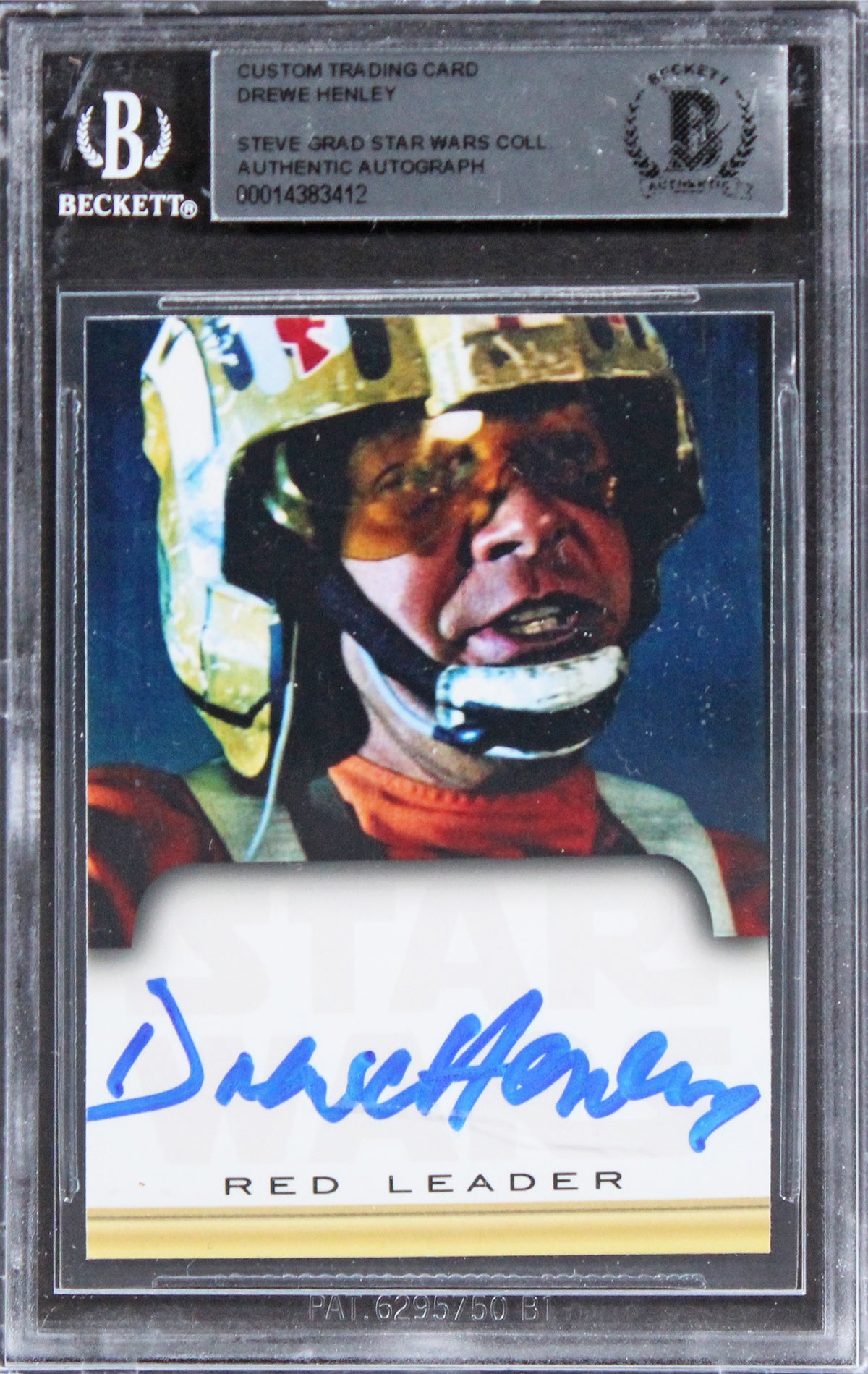 Drew Henley Star Wars Authentic Signed Custom Trading Card BAS Slabbed 2
