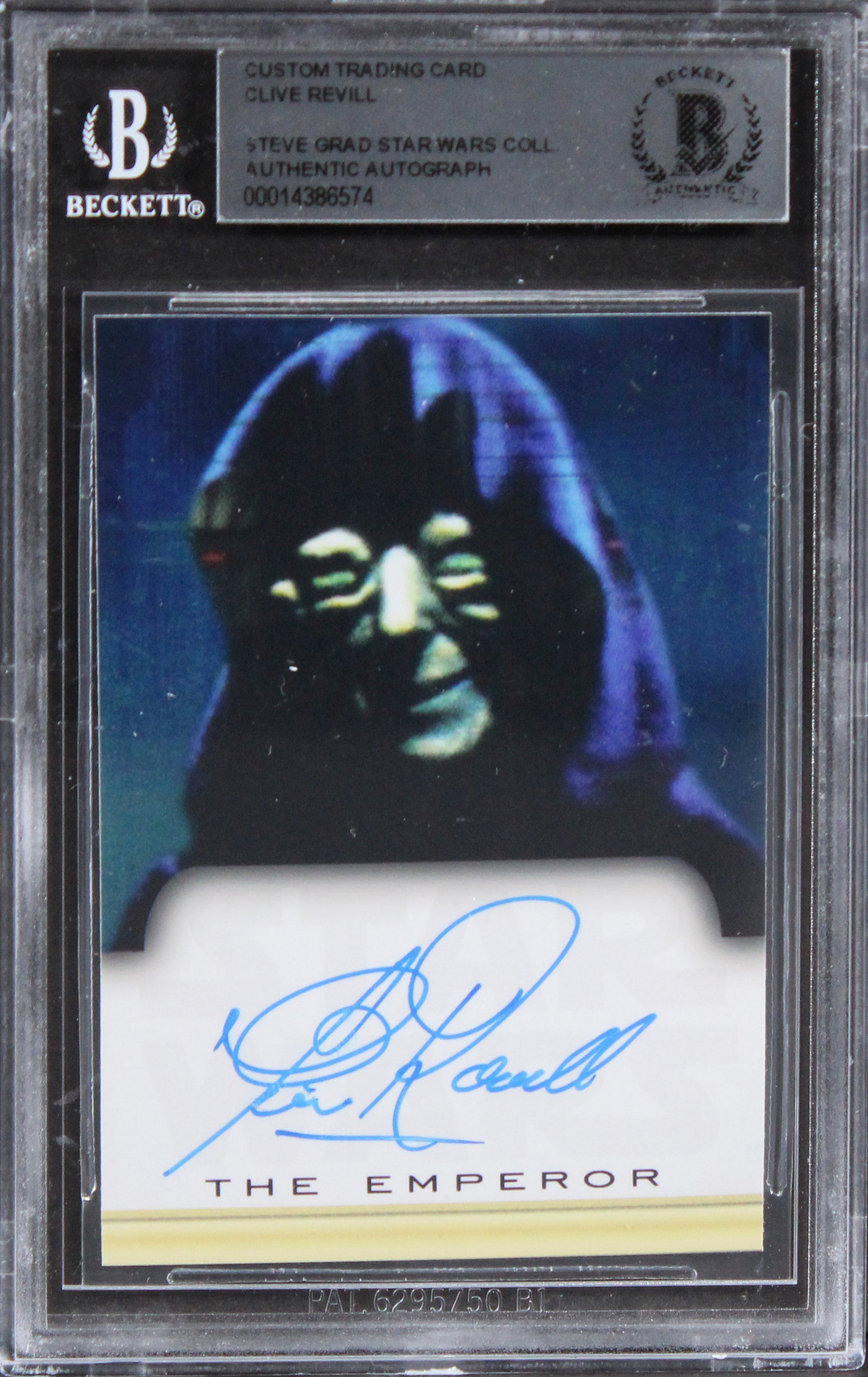 Clive Revill Star Wars Authentic Signed Custom Trading Card BAS Slabbed 1