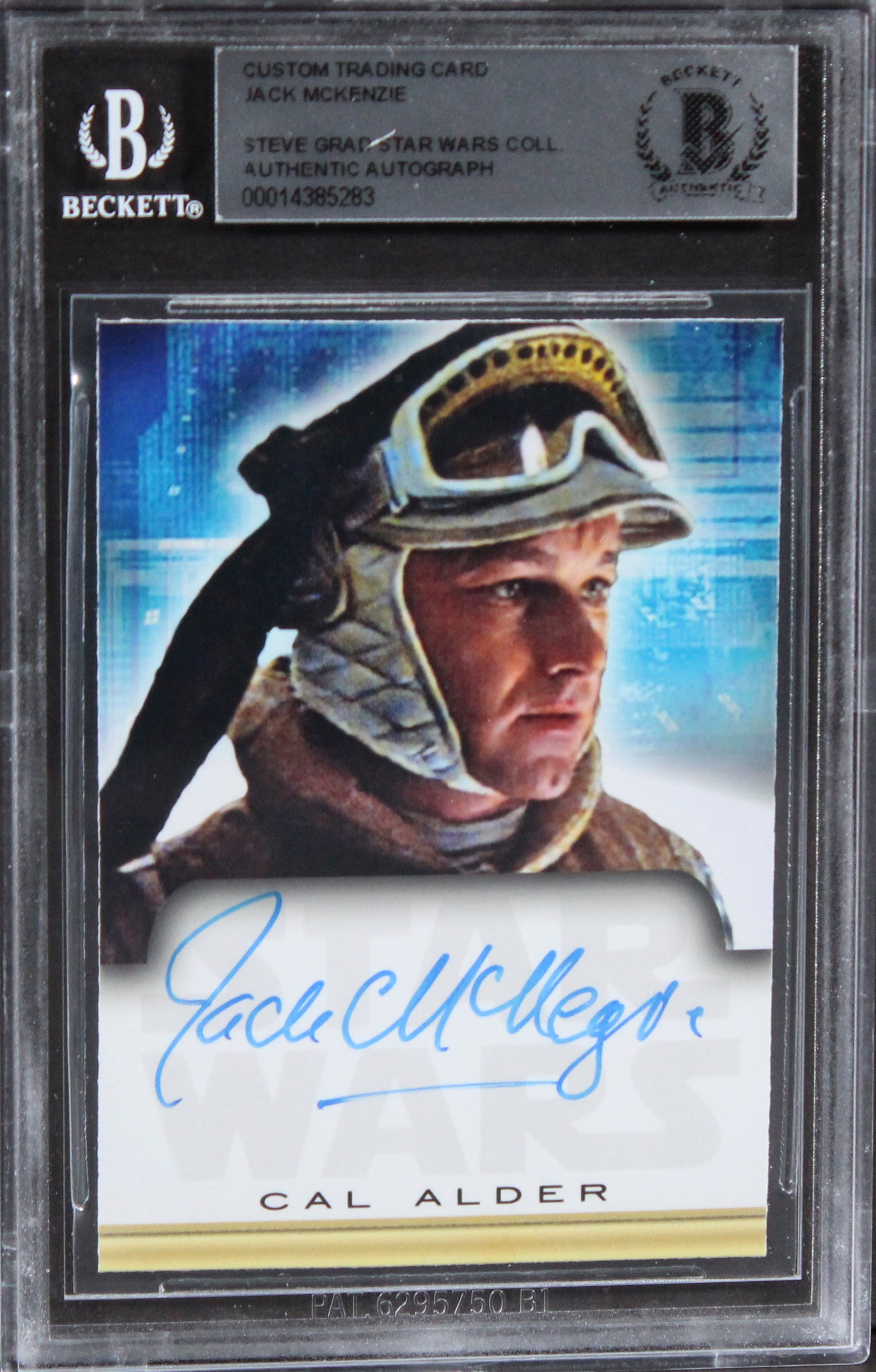 Jack McKenzie Star Wars Authentic Signed Custom Trading Card BAS Slabbed 4