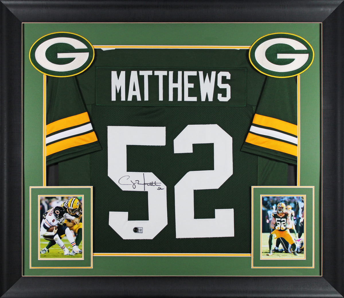 Clay Matthews III Authentic Signed Green Pro Style Framed Jersey BAS Witnessed