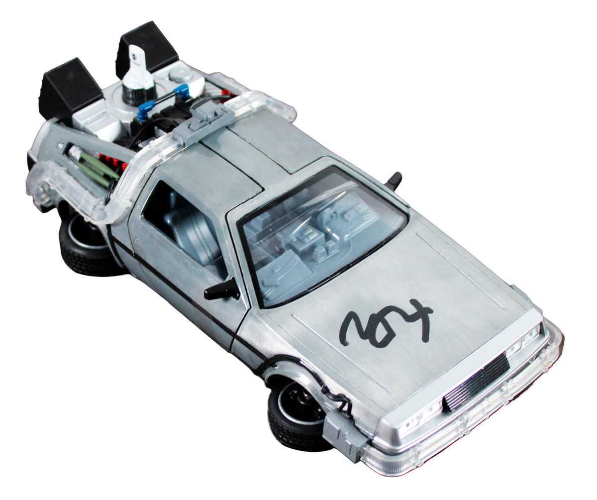 Michael J. Fox Back To The Future Signed 1:24 Die Cast DeLorean PSA/DNA #AQ74360