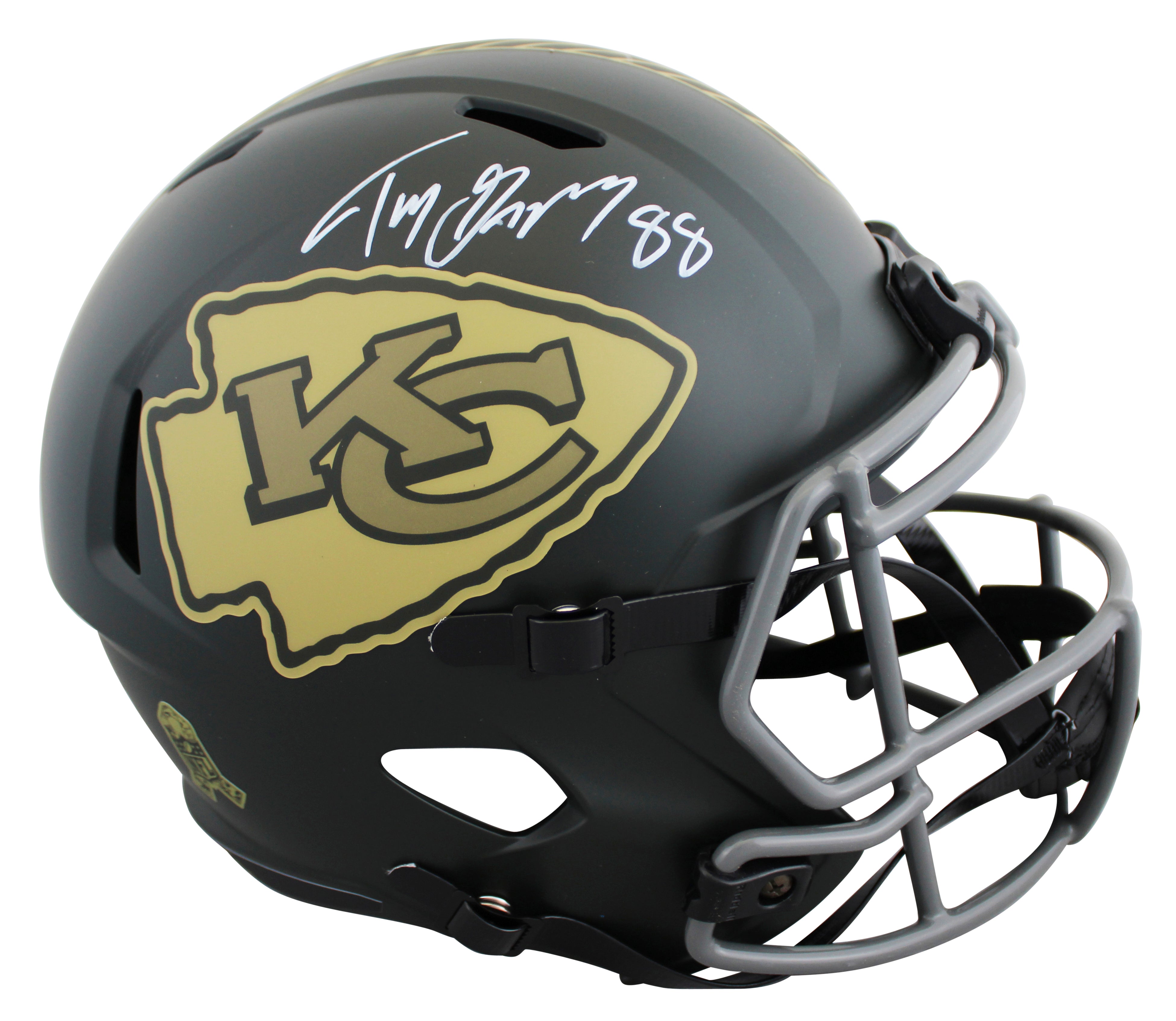 Chiefs Tony Gonzalez Signed STS IV Full Size Speed Rep Helmet W/ Case BAS Wit