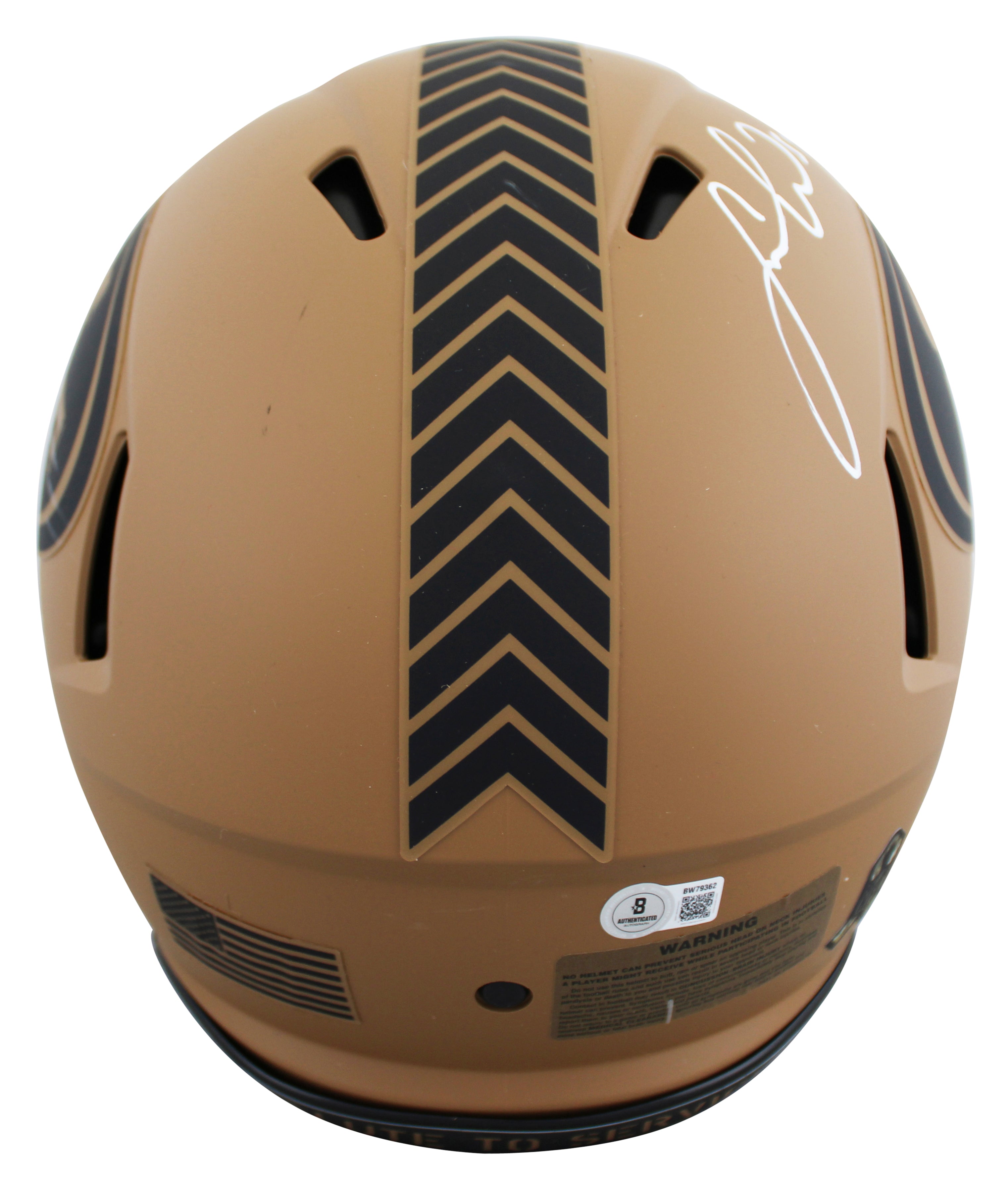 49ers Fred Warner Signed STS II Full Size Speed Proline Helmet W/ Case BAS