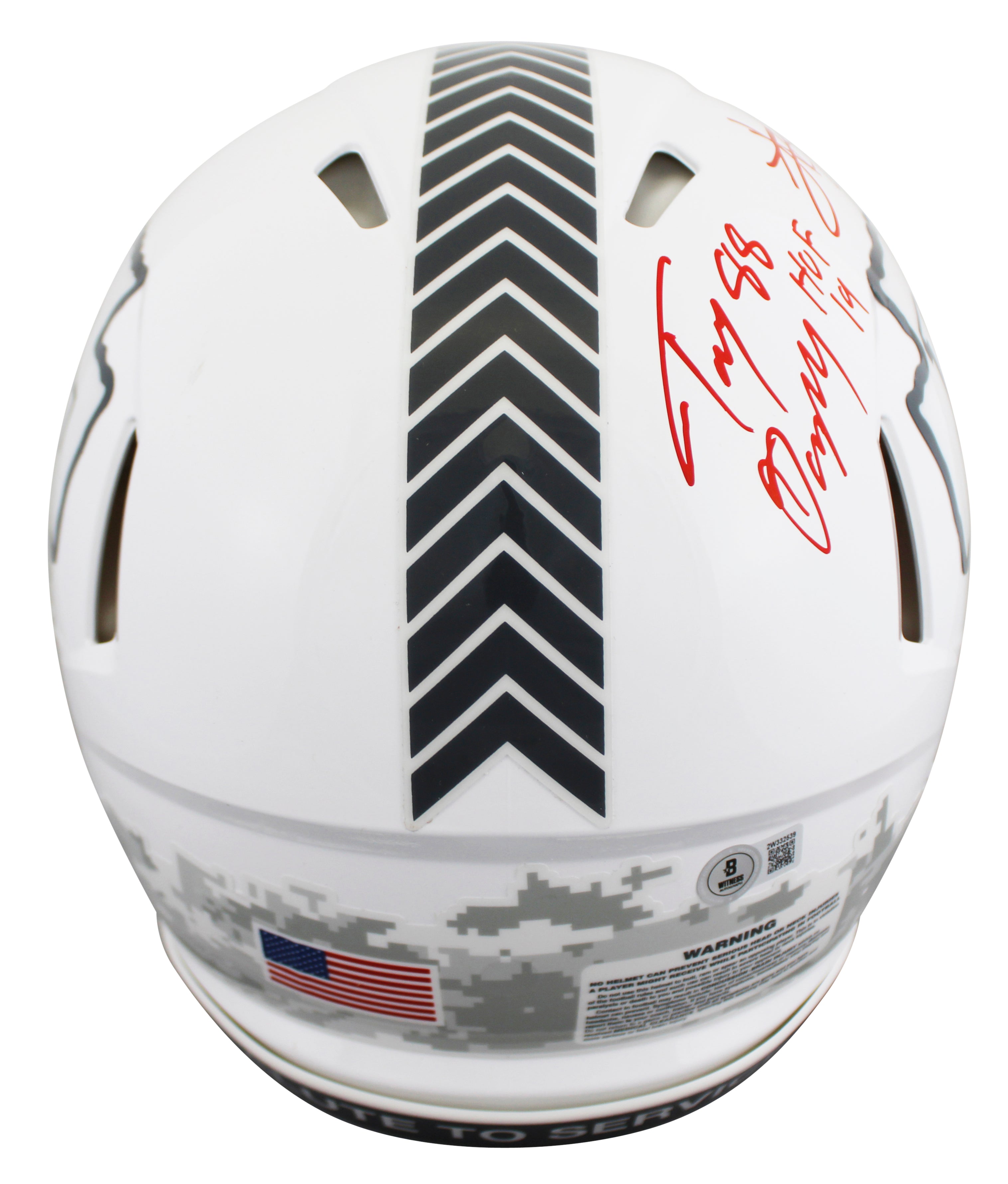 Tony Gonzalez & Travis Kelce Signed STS III F/S Speed Proline Helmet W/ Case BAS