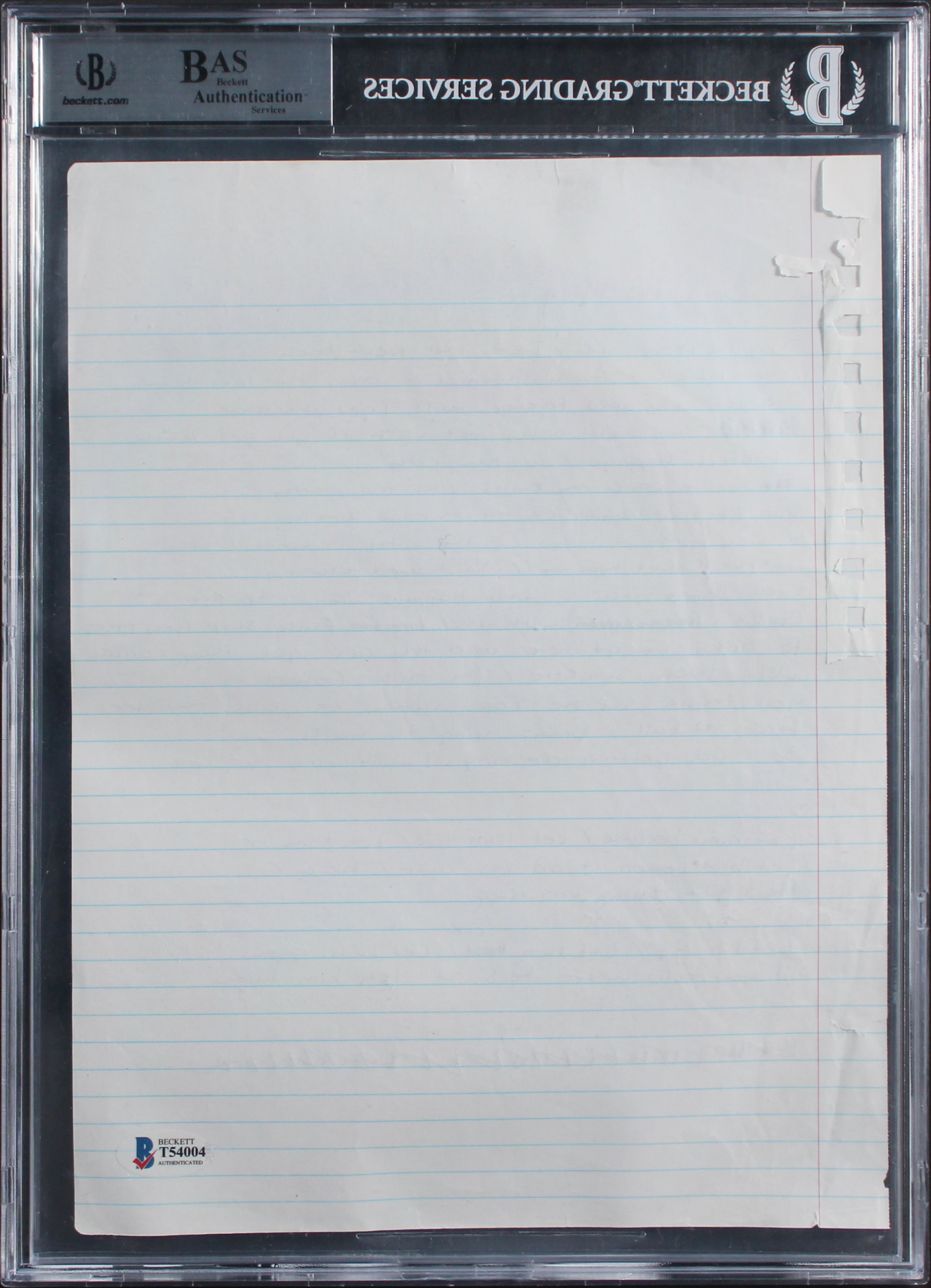Drake Authentic Handwritten Doing His Thing Lyrics On 8.5x11 Page BAS Slabbed