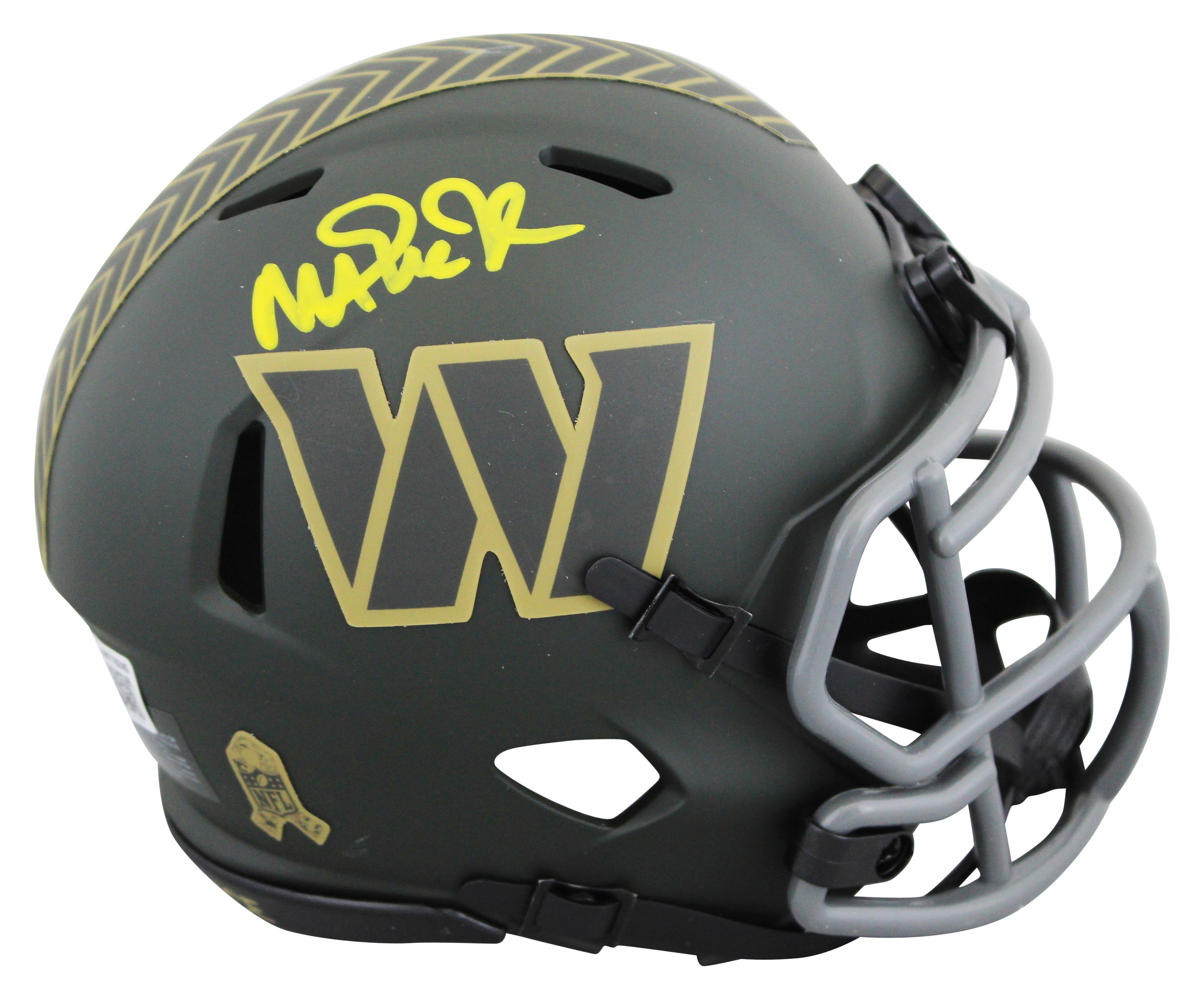 Commanders Magic Johnson Signed STS IV Speed Mini Helmet W/ Case BAS Witnessed