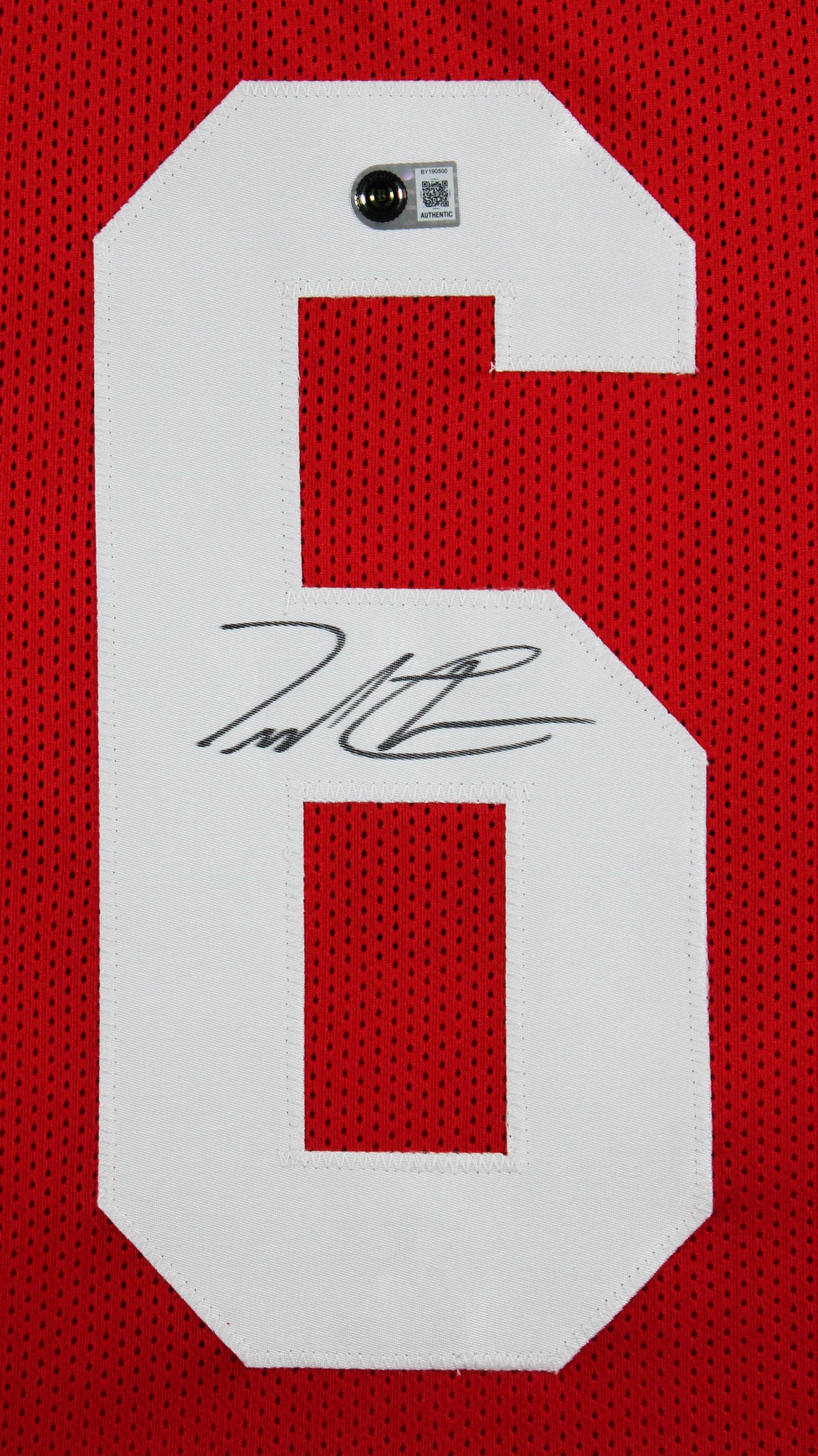 Ole Miss Trinidad Chambliss Authentic Signed Red Pro Style Framed Jersey BAS