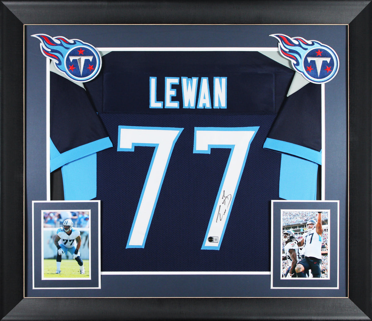 Taylor Lewan Authentic Signed Navy Blue Pro Style Jersey Autographed BAS Witness