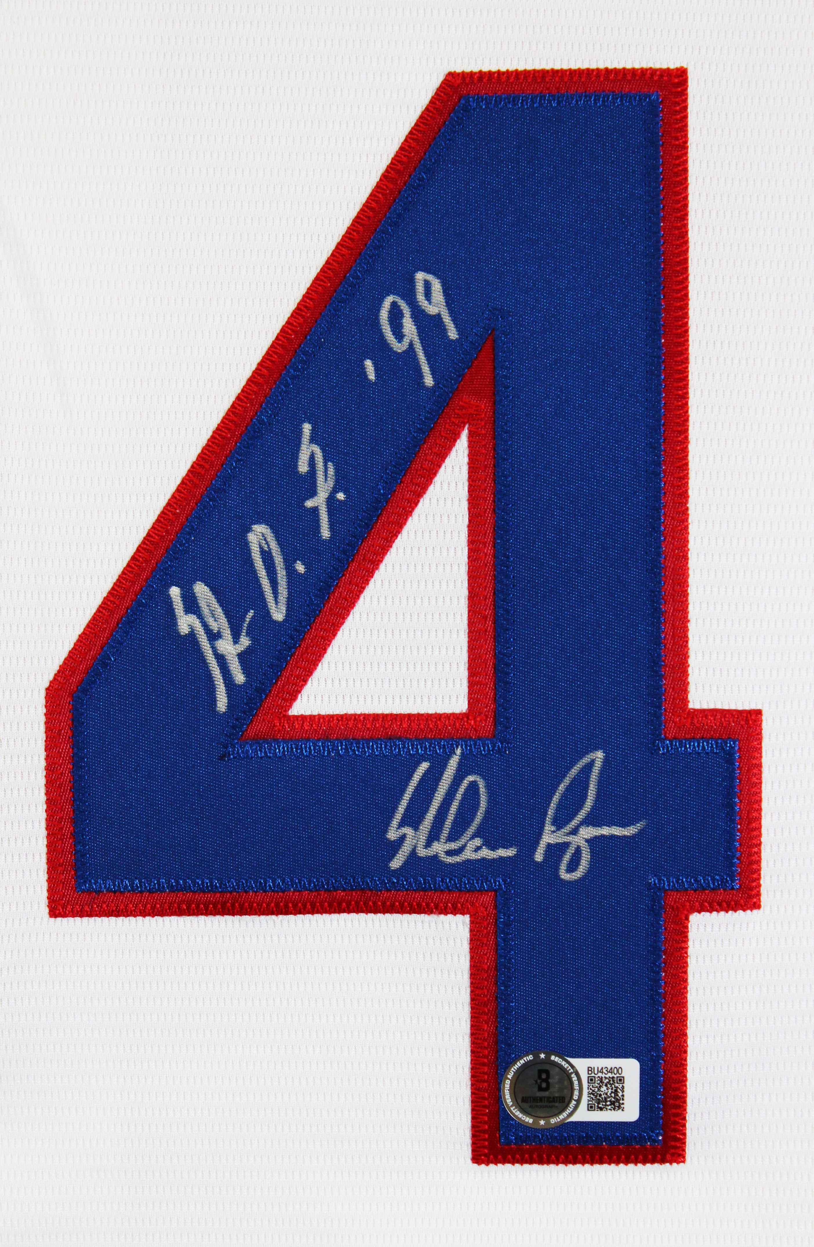 Rangers Nolan Ryan HOF 99 Authentic Signed White NIke Jersey Autographed BAS