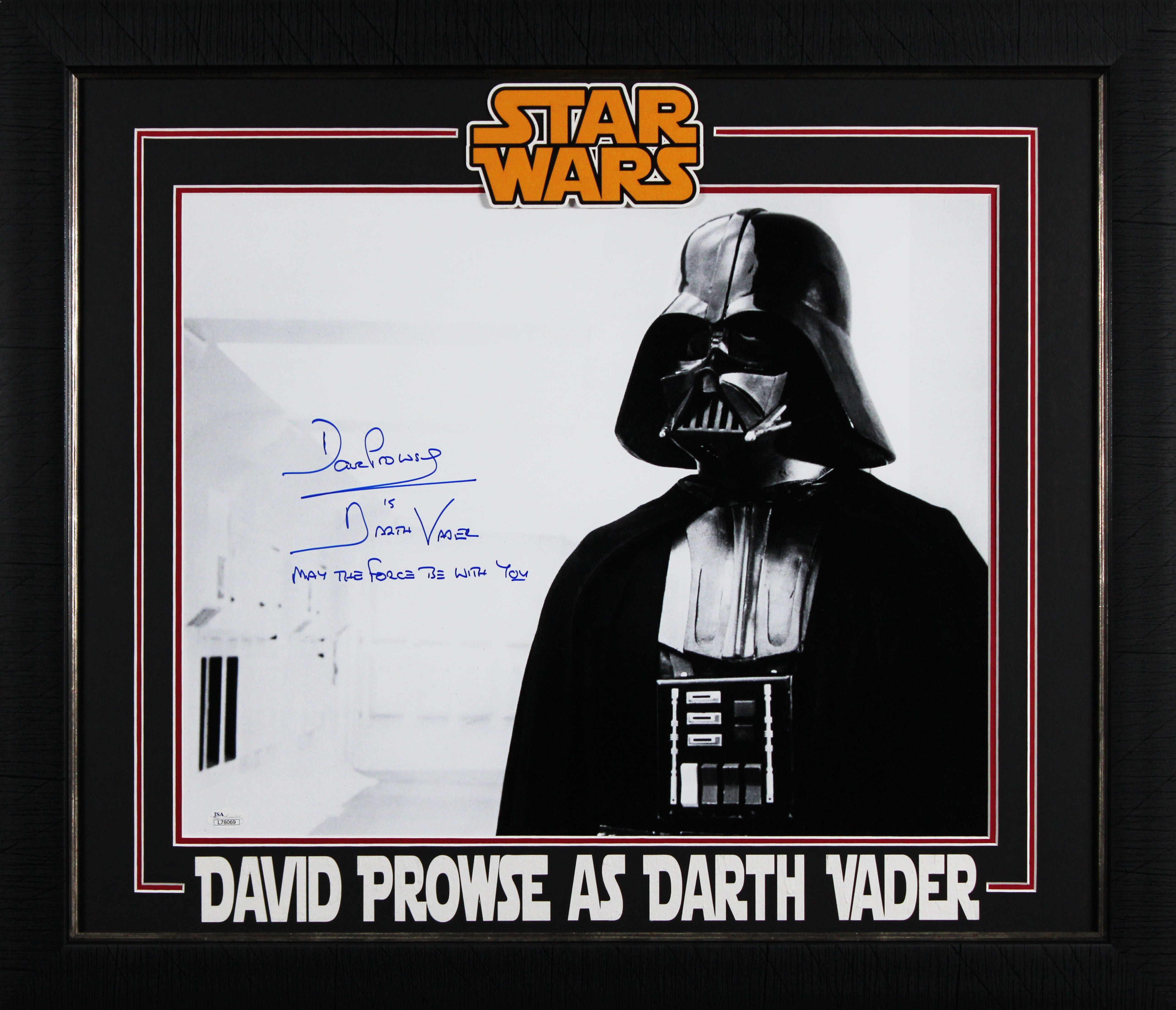 David Prowse Star Wars "May The Force Be With You" Signed 16x20 Framed Photo JSA
