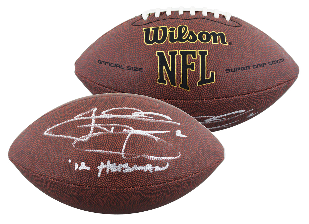 Texas A&M Johnny Manziel "12 HT" Signed Wilson Super Grip Football JSA #WC808944