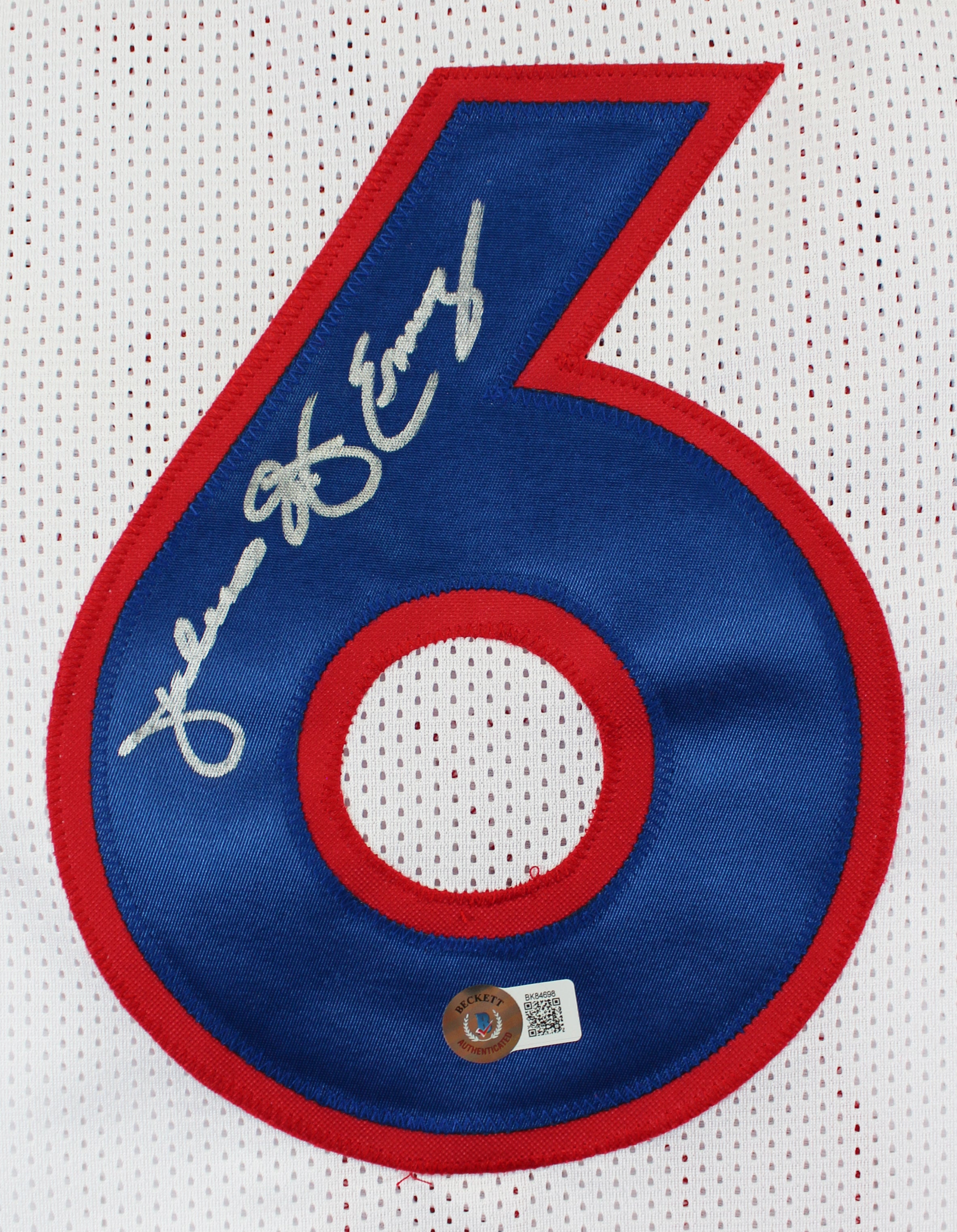 Julius "Dr. J" Erving Authentic Signed Blue Pro Style Framed Jersey BAS 2