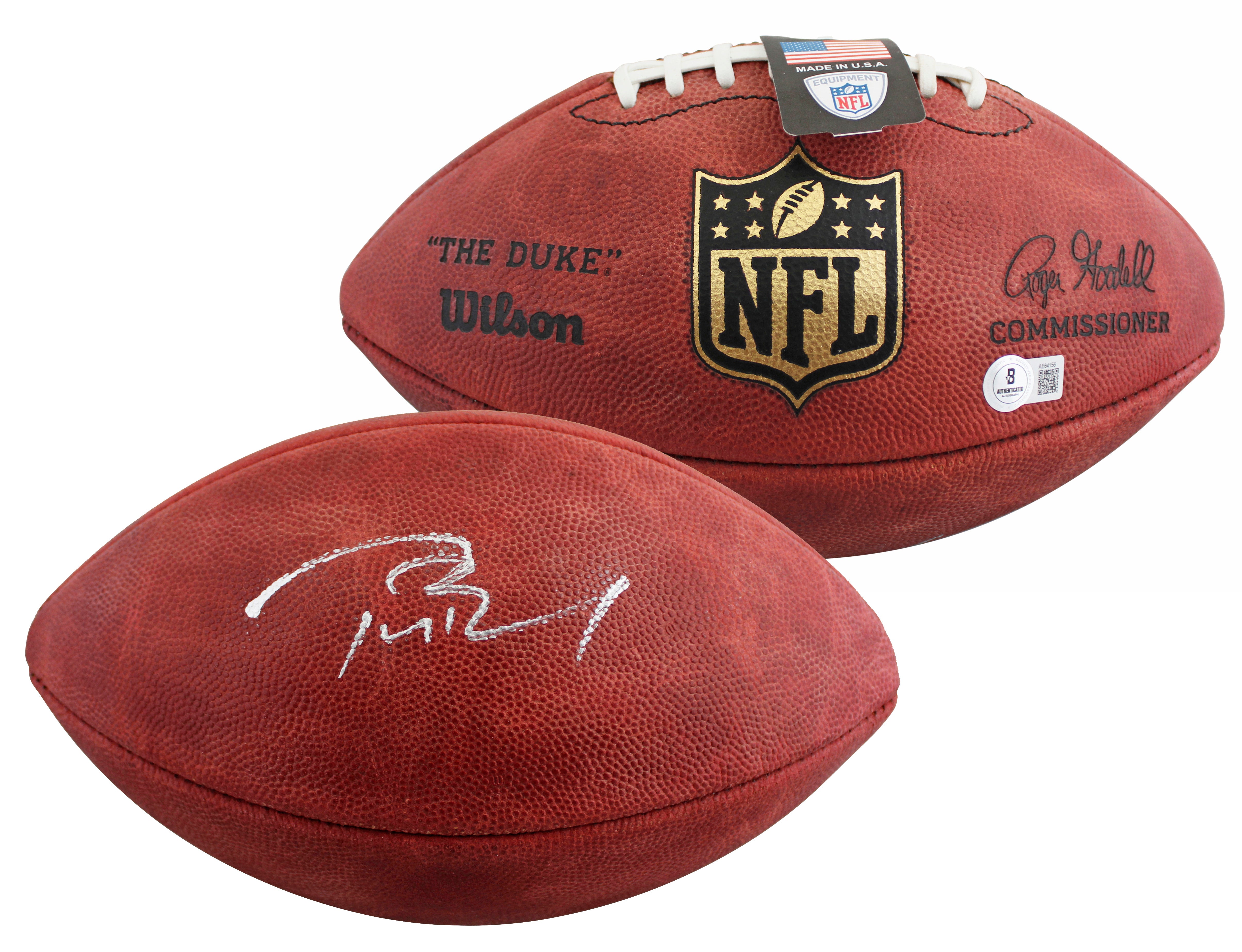 Patriots Tom Brady Signed Official Wilson "The Duke" Nfl Football BAS #AE64156