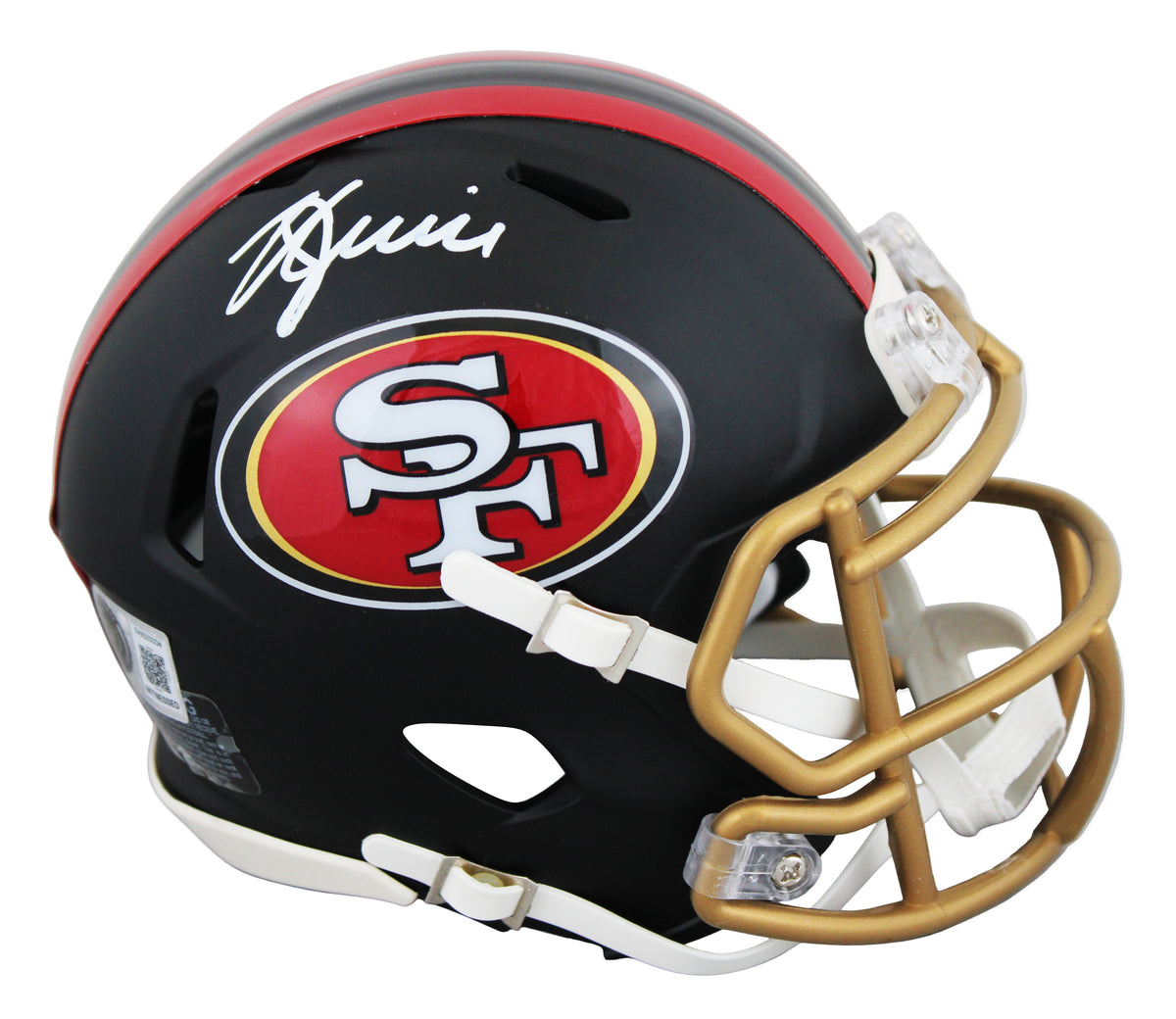 49ers Kyle Juszczyk Authentic Signed Rivalries Speed Mini Helmet BAS Witnessed