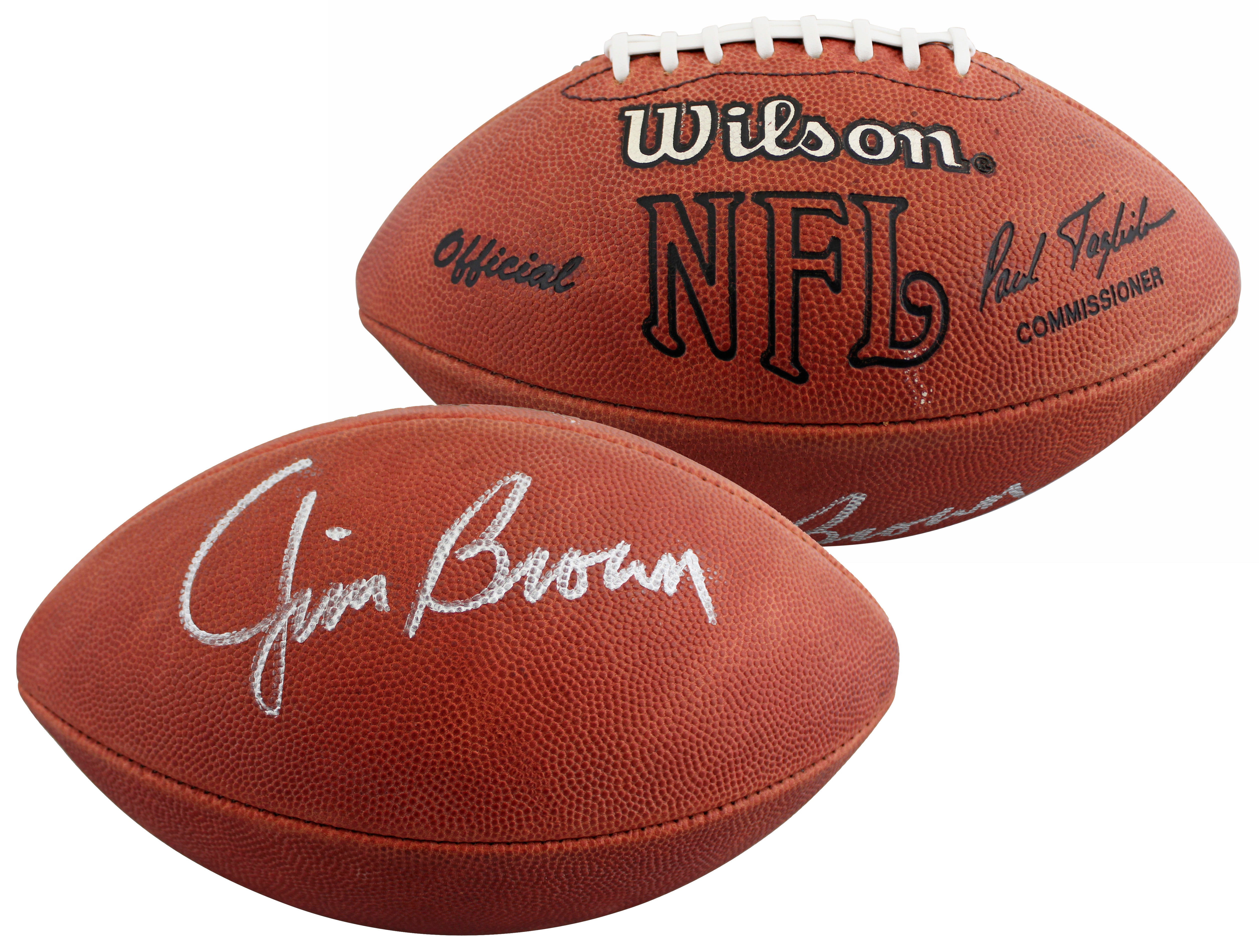 Browns Jim Brown Authentic Signed Official Wilson Nfl Football BAS #AE64184