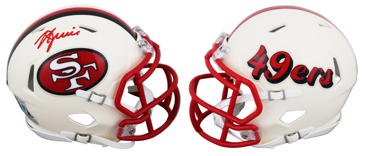 49ers Kyle Juszczyk Authentic Signed Retro Speed Mini Helmet BAS Witnessed