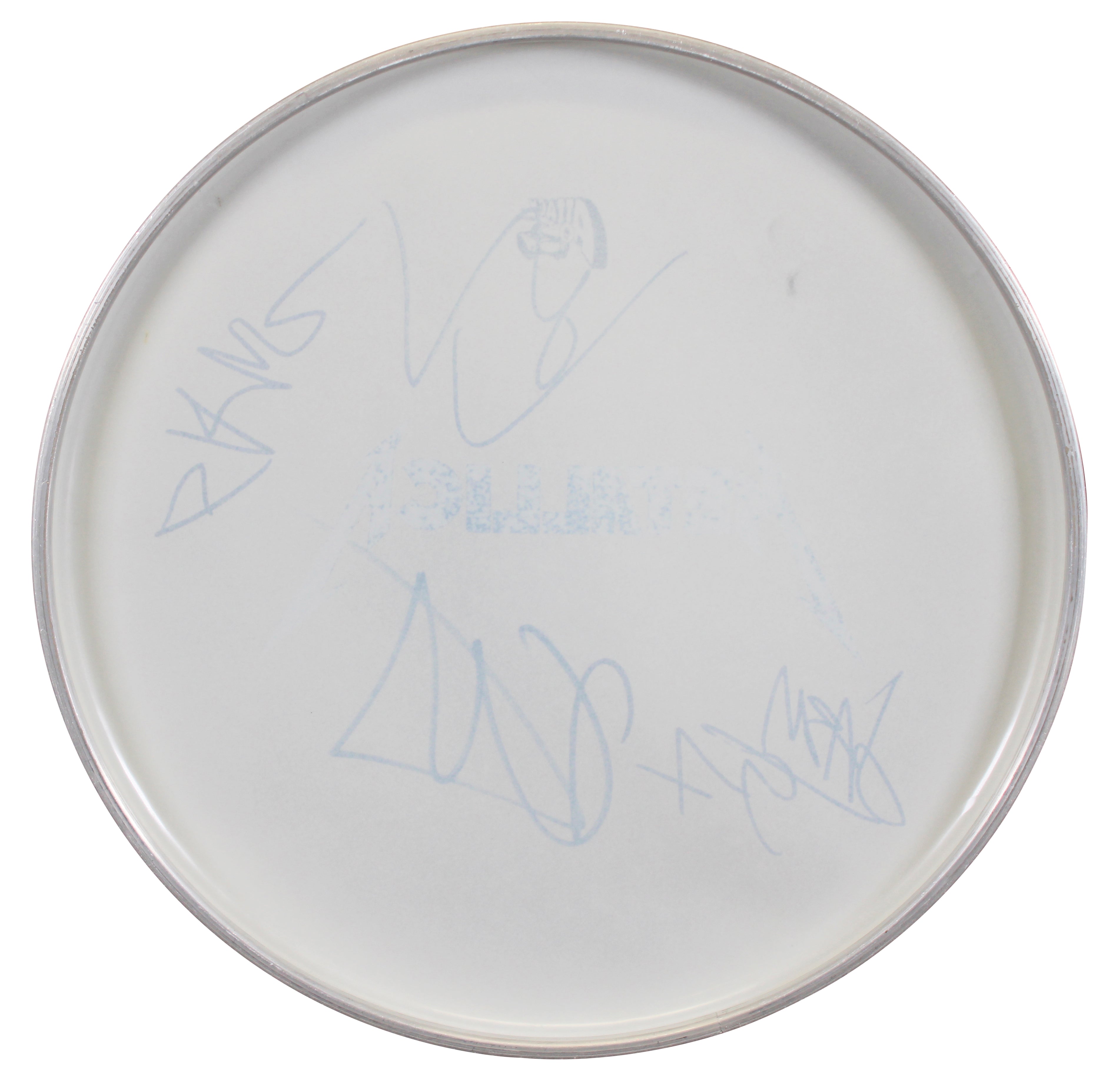 Metallica (4) Hetfield, Ulrich, Hammett +1 Signed 15 Inch Drum Head BAS #AD04336