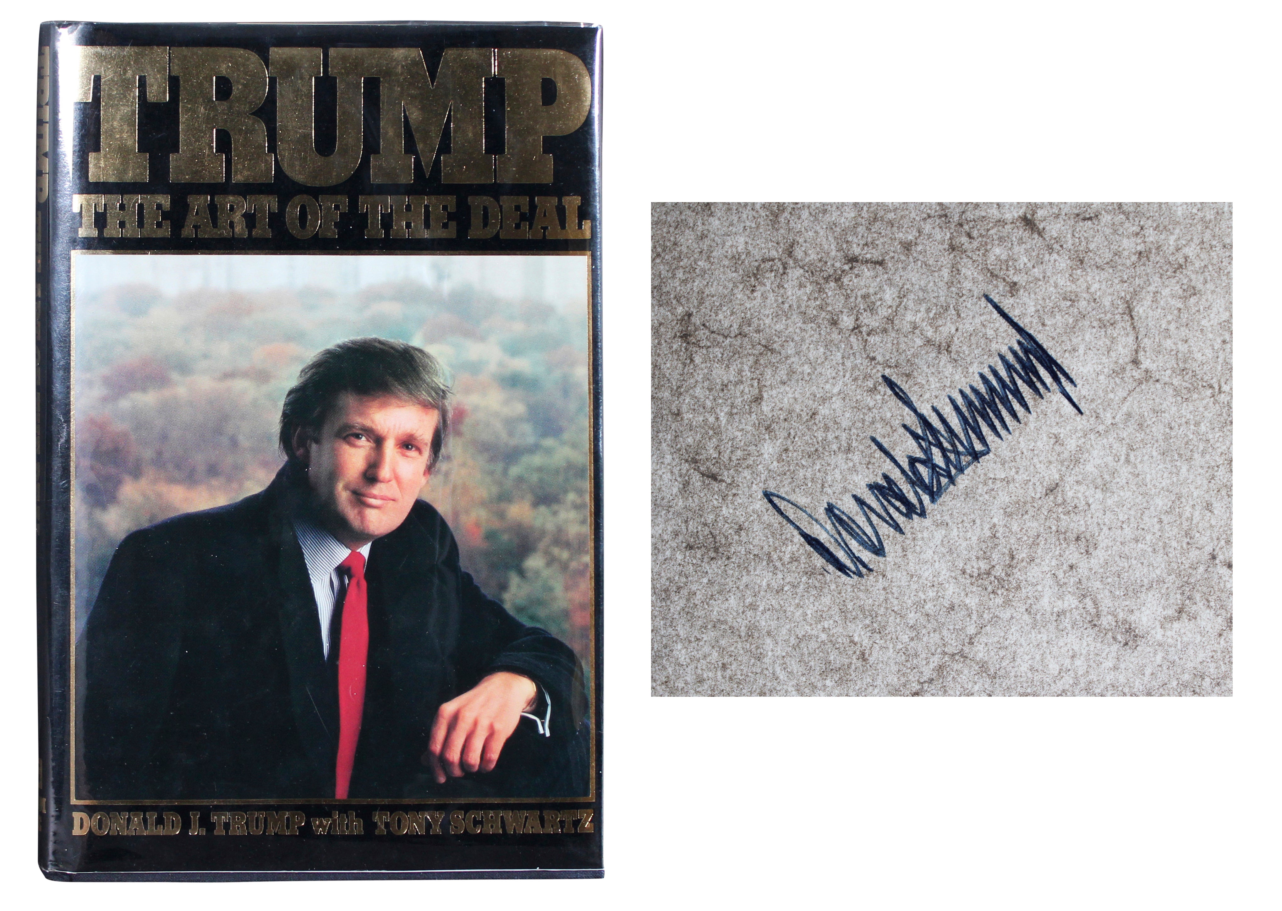 Donald Trump Signed The Art of the Deal First Edition Hard Book BAS #AE13605