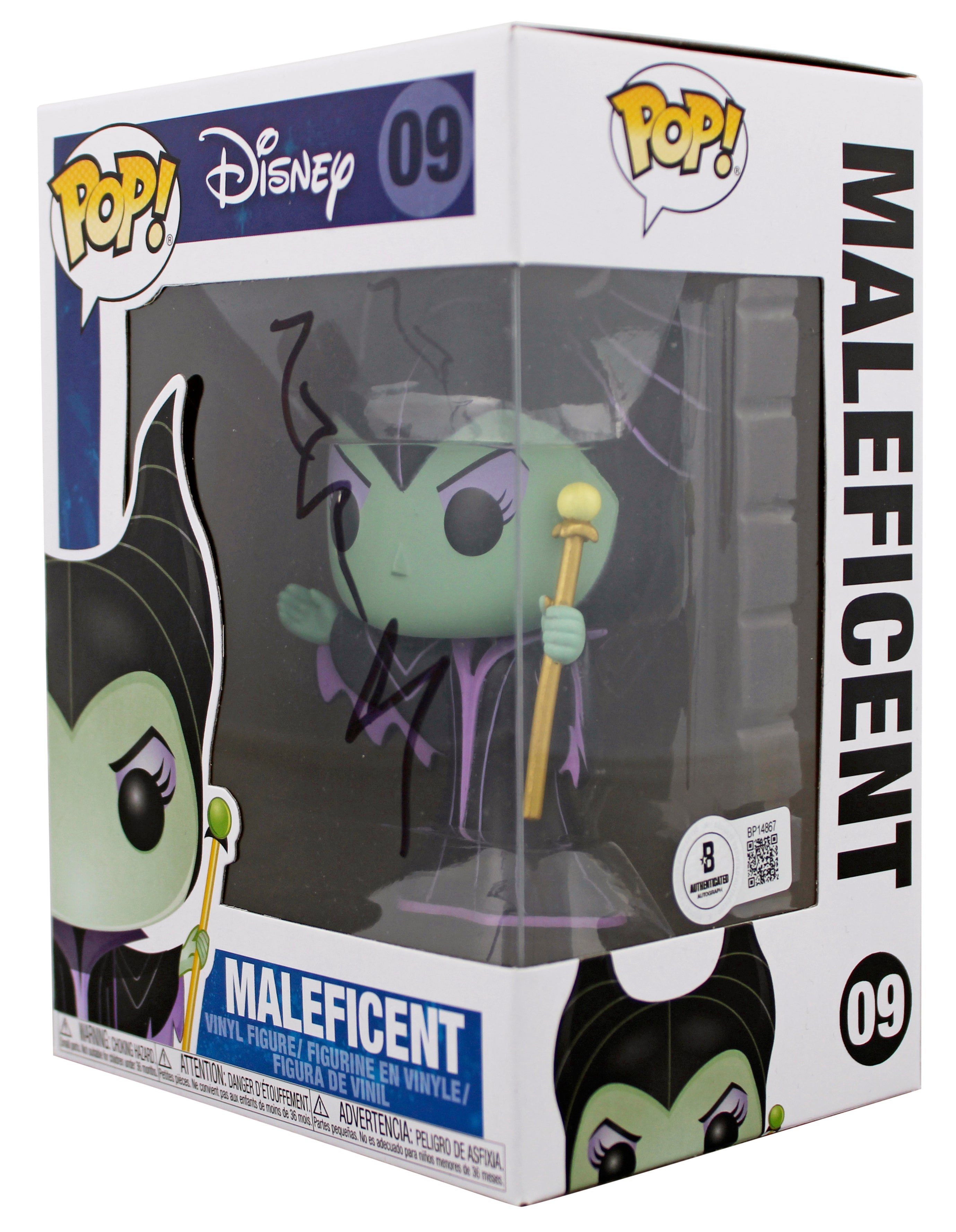 Angelina Jolie Maleficent Authentic Signed #09 Funko Pop Vinyl Figure BAS