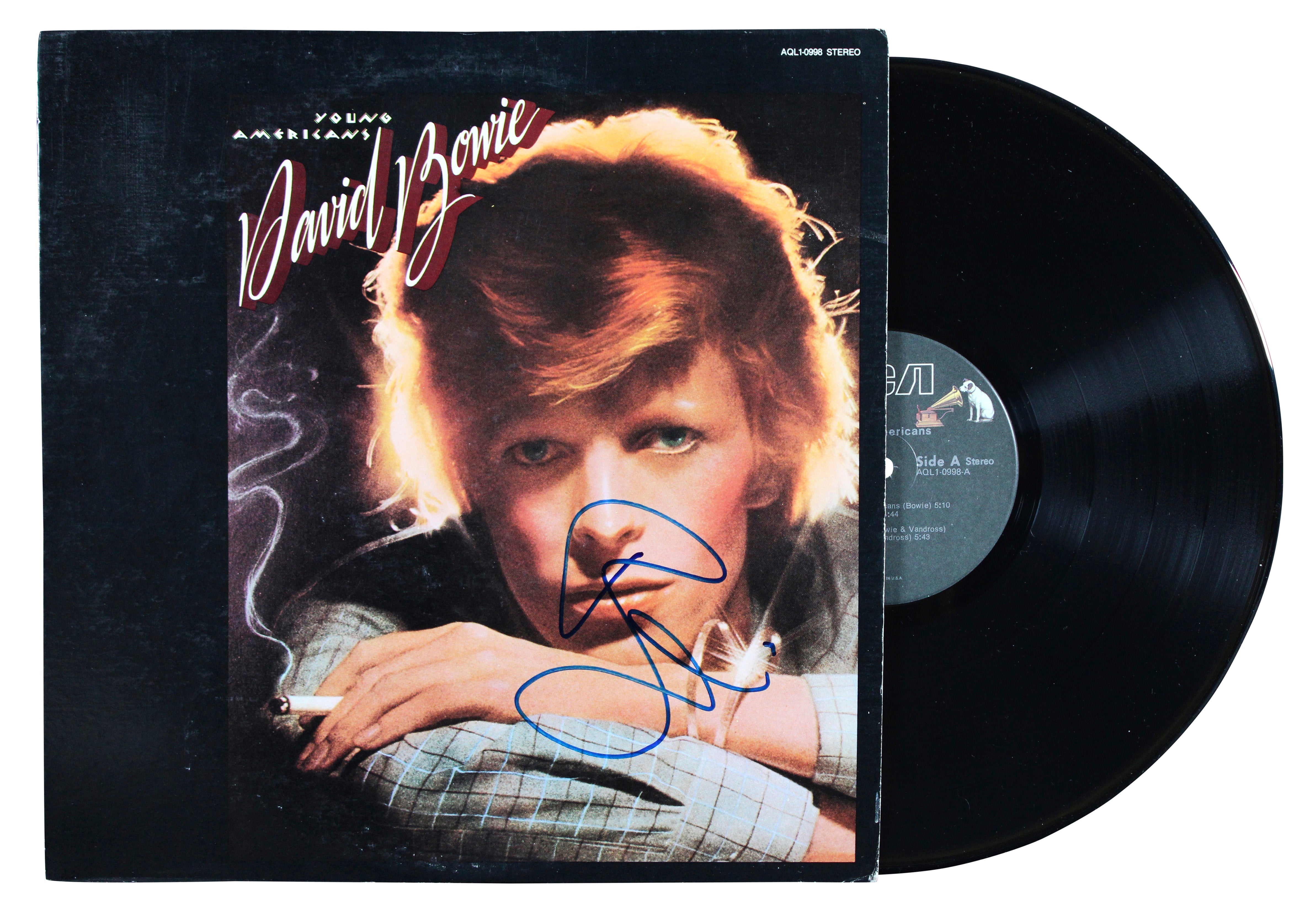 David Bowie Authentic Signed Young Americans Album Cover W/ Vinyl BAS #AE02794