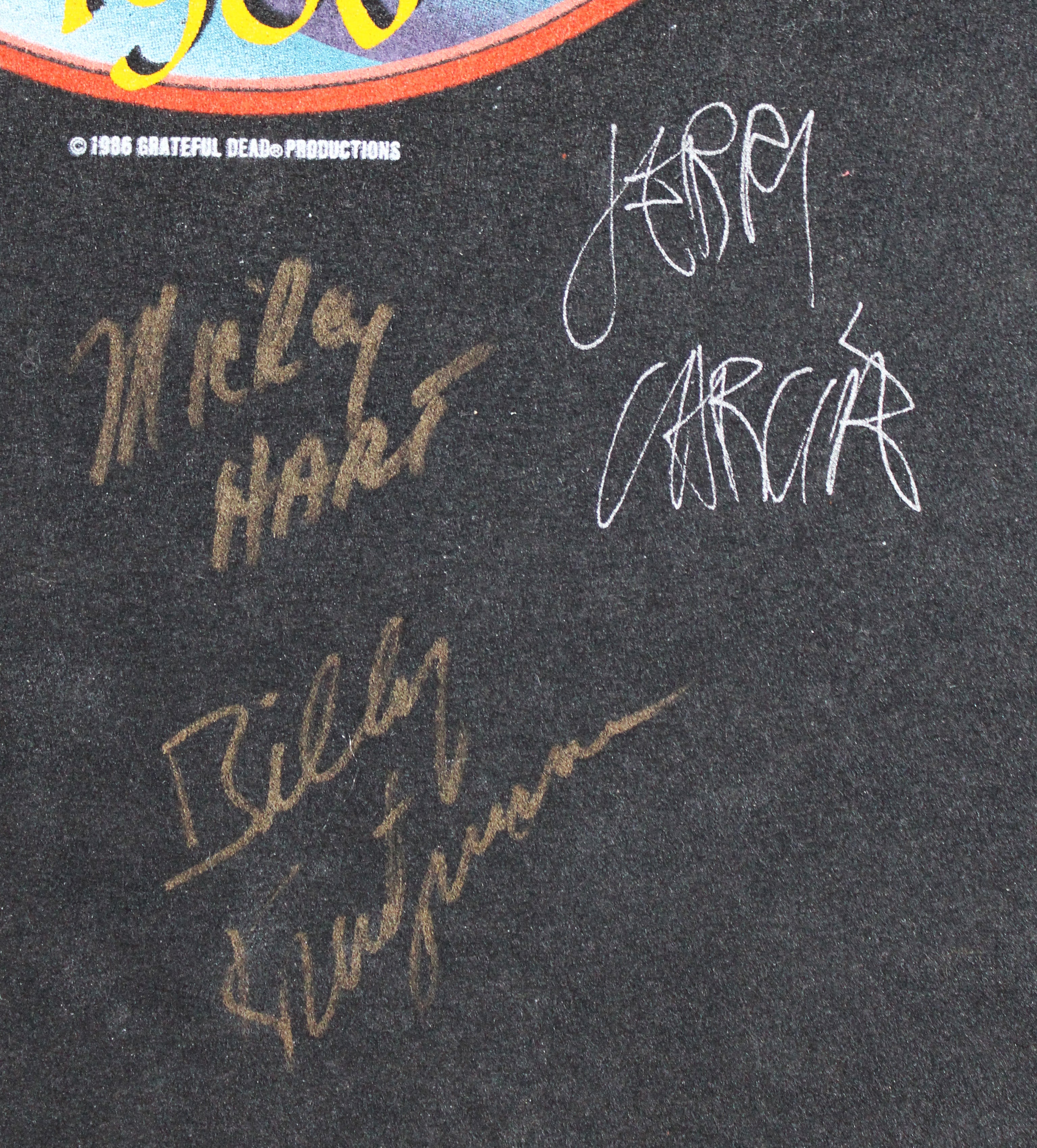 Grateful Dead (6) Garcia, Weir, Lesh Signed 16x20 1986 Felt Tour Poster BAS LOA